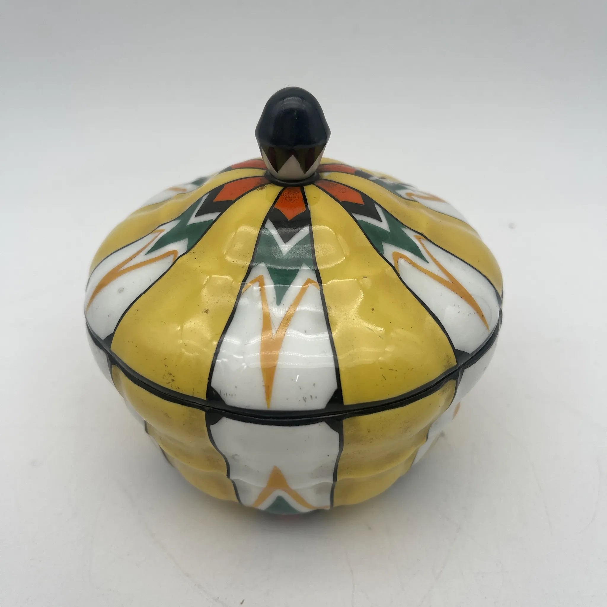 【古董】装饰盒（小盒）/ Union /装饰艺术/估计1920-30s /瓷器/捷克斯洛伐克/菲尼亚尔，珐琅彩色