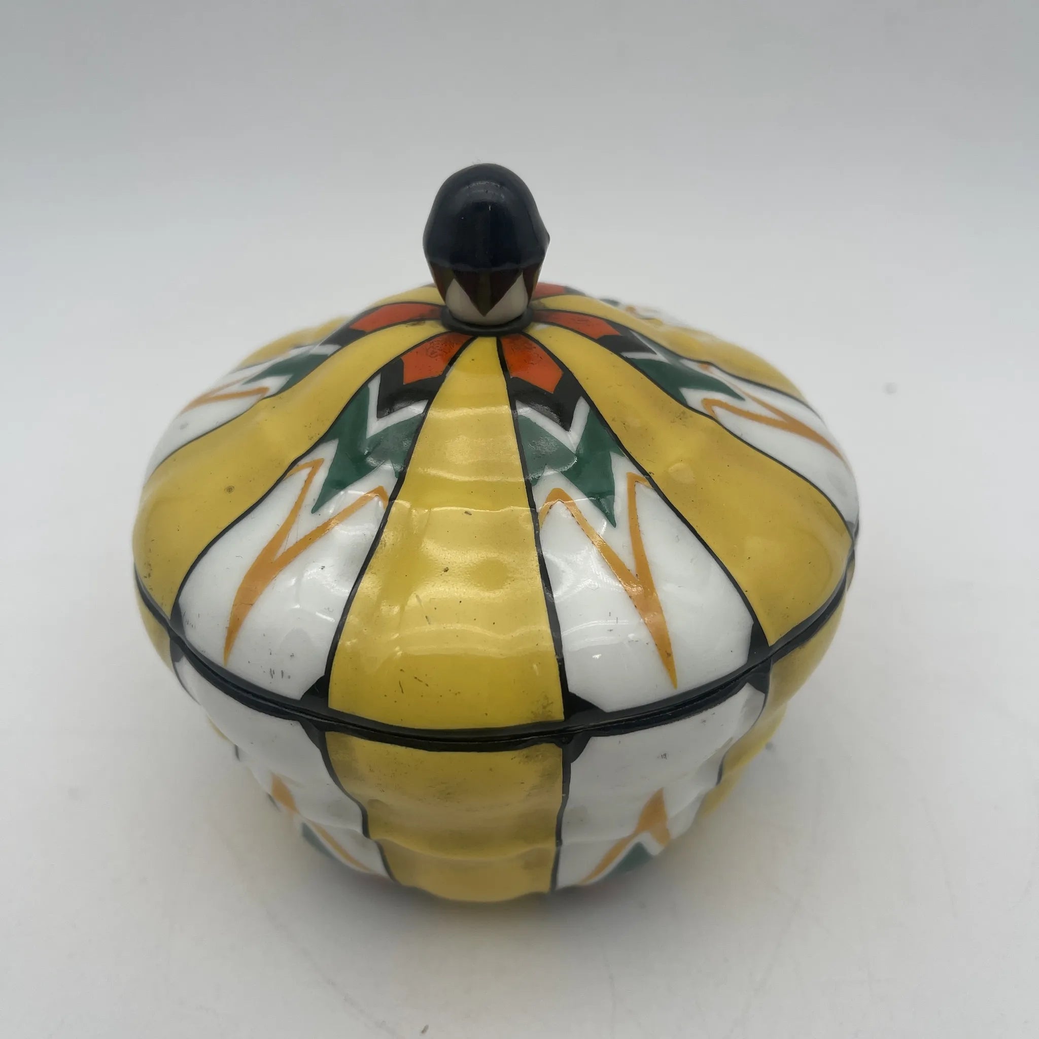 【古董】装饰盒（小盒）/ Union /装饰艺术/估计1920-30s /瓷器/捷克斯洛伐克/菲尼亚尔，珐琅彩色