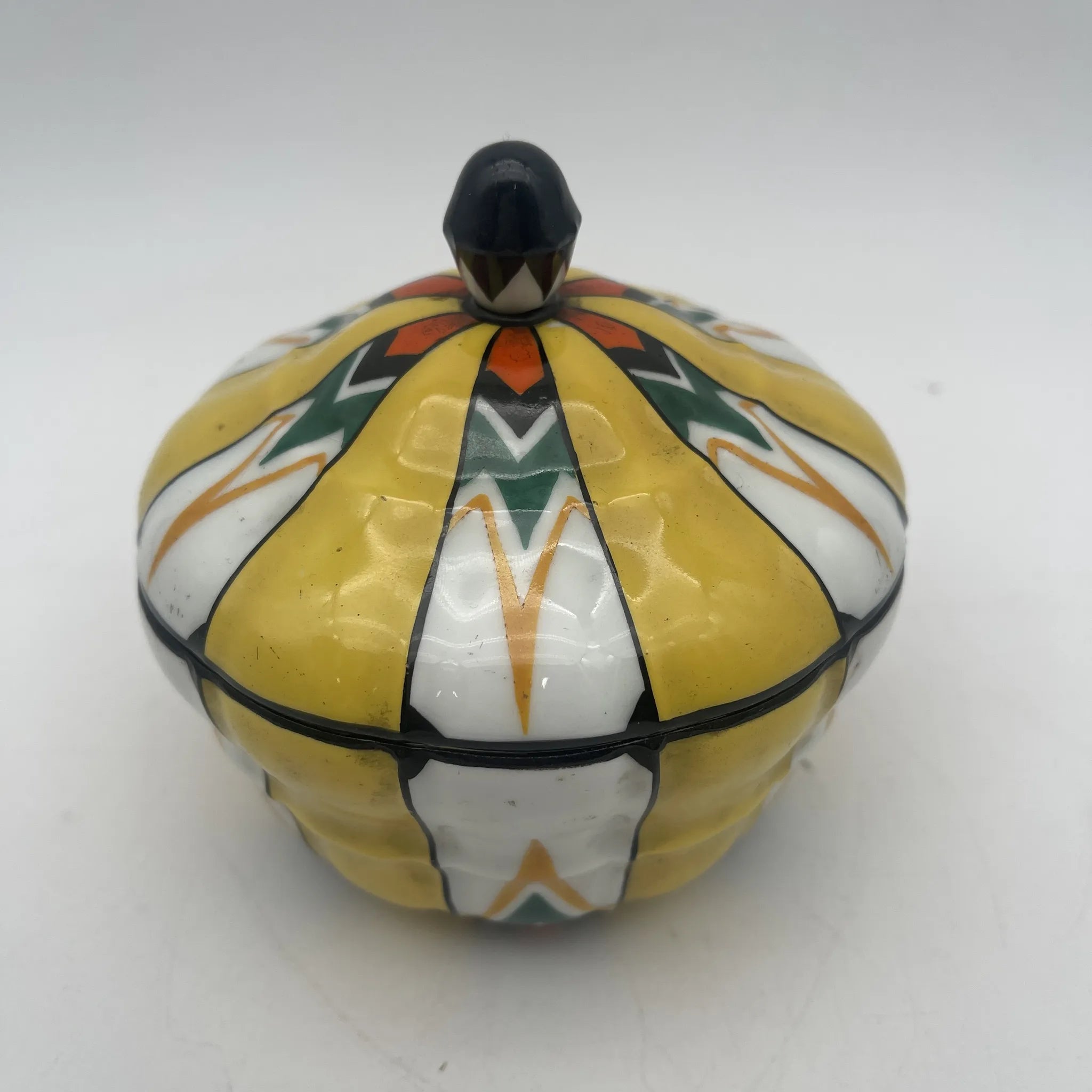【古董】装饰盒（小盒）/ Union /装饰艺术/估计1920-30s /瓷器/捷克斯洛伐克/菲尼亚尔，珐琅彩色