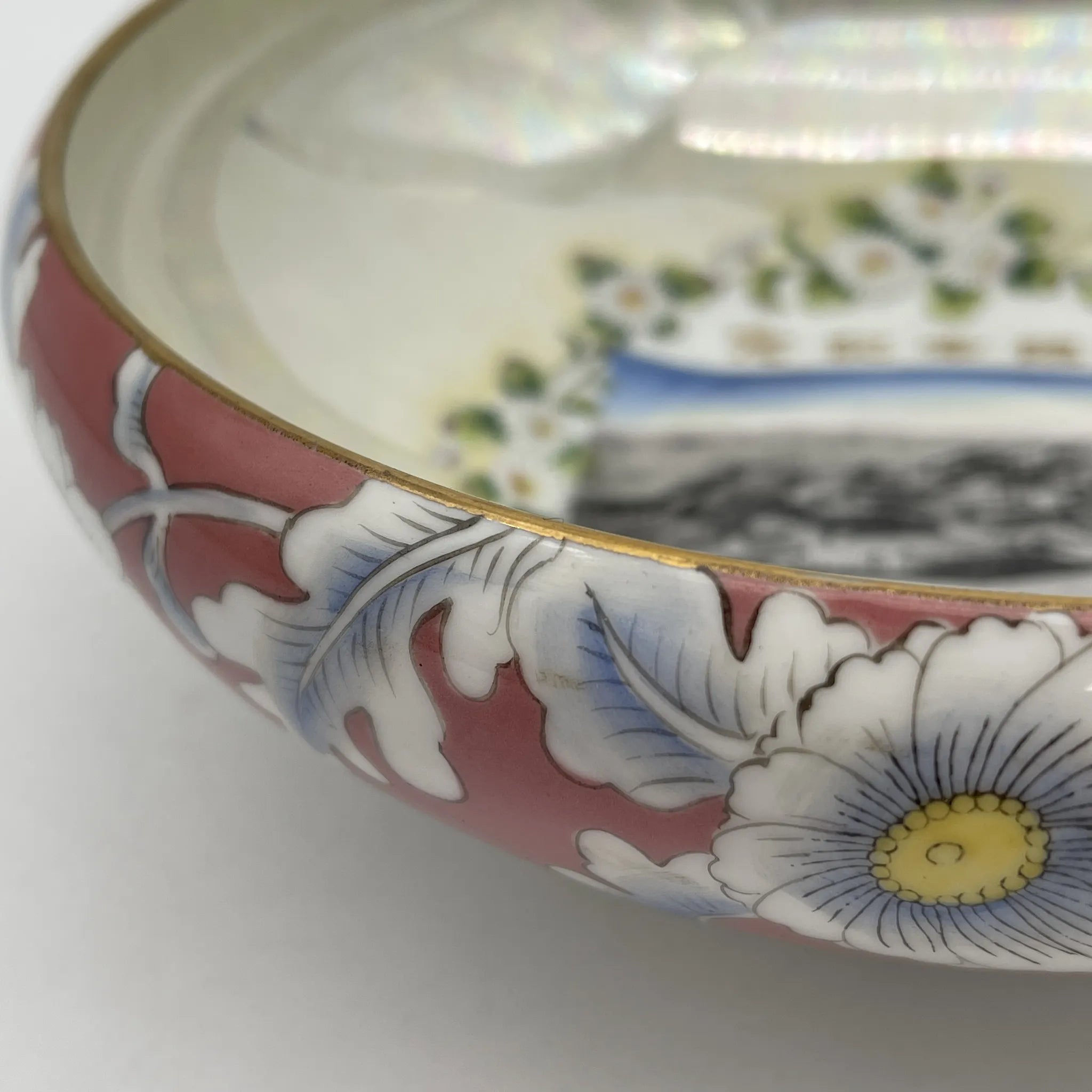 【复古】盘子（平钵）/ Noritake（则竹）/御临幸纪念品/ 1927年/瓷器/日本/照片转印