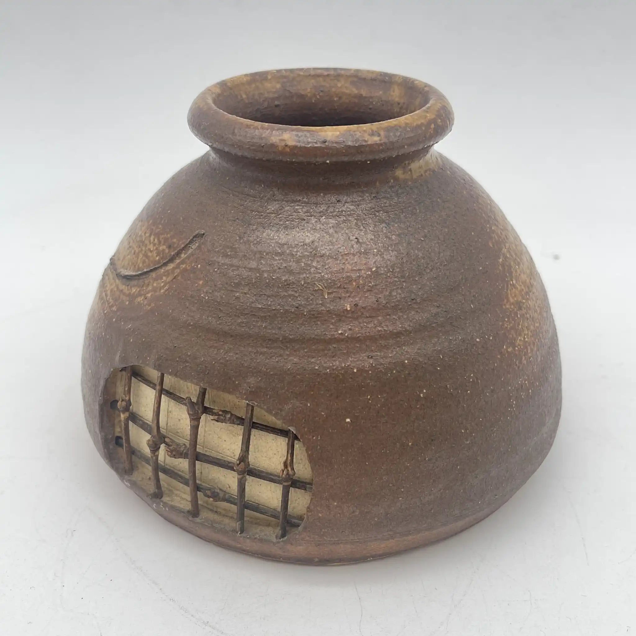 [Reuse] Flower vases (vases) / Pottery / Japan / Bamboo lattice