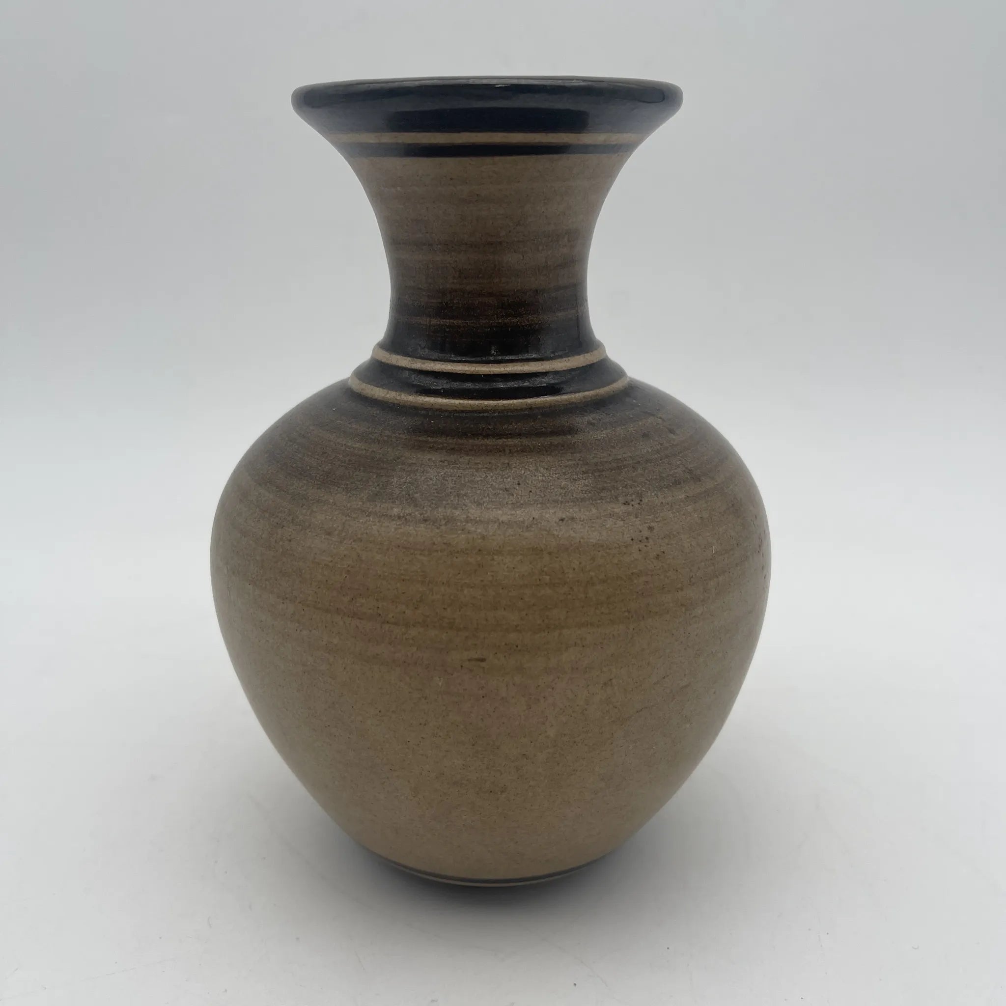 [Vintage] Flower vase / Mid-century / Estimated 1960-1970s / Pottery / Sweden / Hand painted