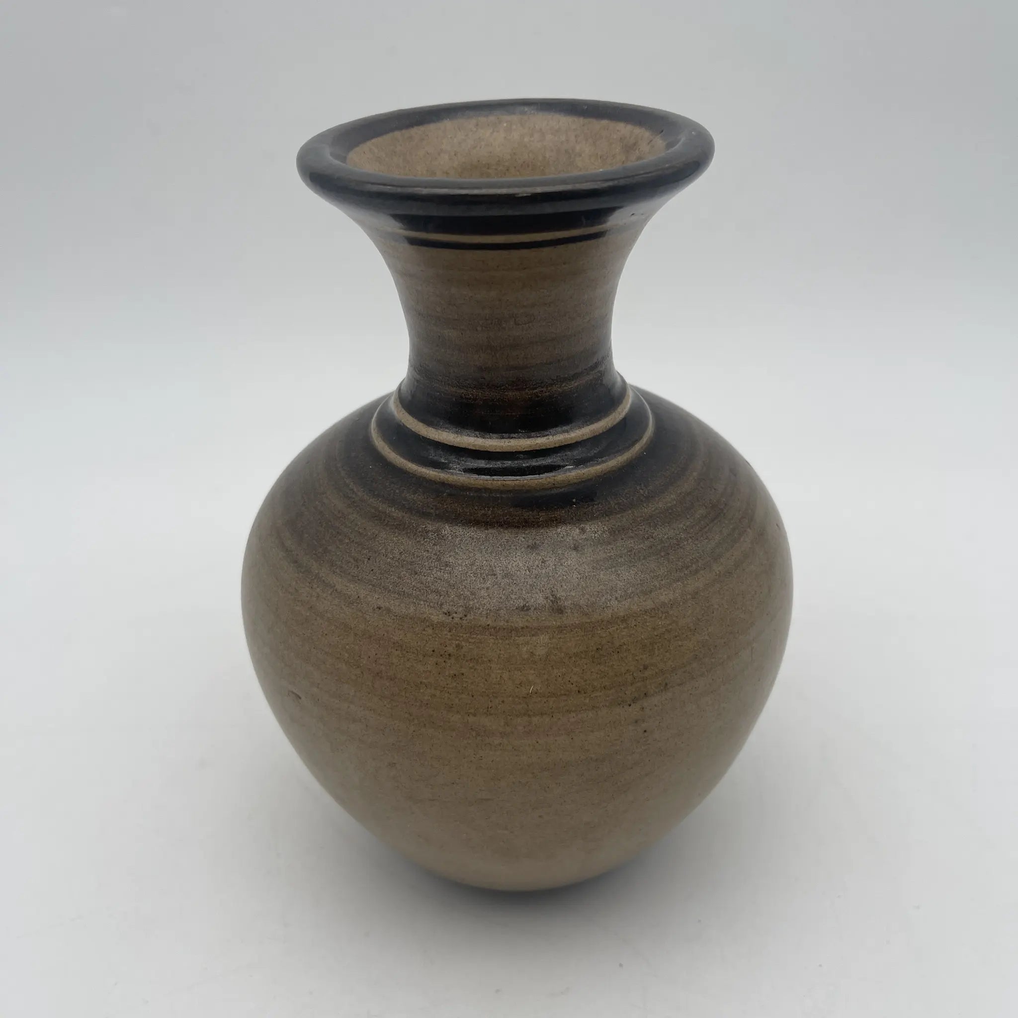 [Vintage] Flower vase / Mid-century / Estimated 1960-1970s / Pottery / Sweden / Hand painted