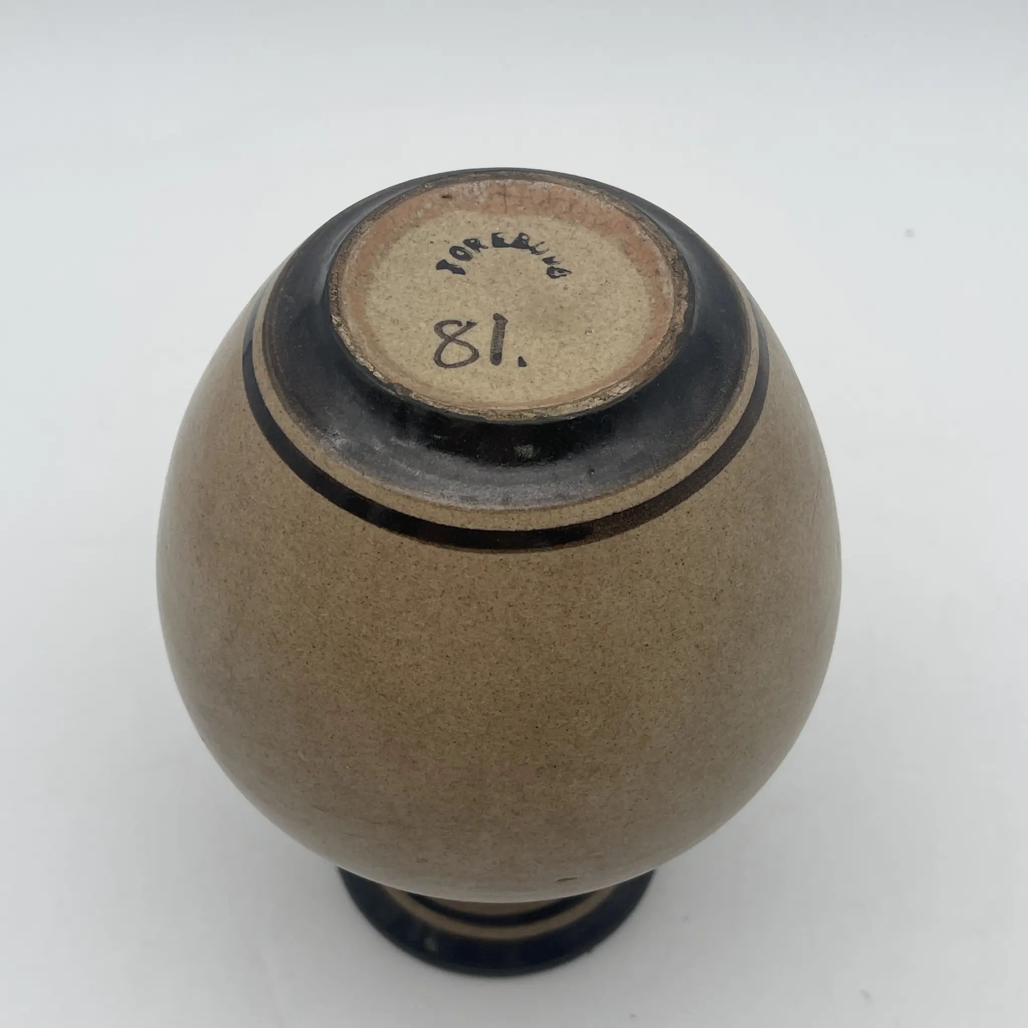 [Vintage] Flower vase / Mid-century / Estimated 1960-1970s / Pottery / Sweden / Hand painted