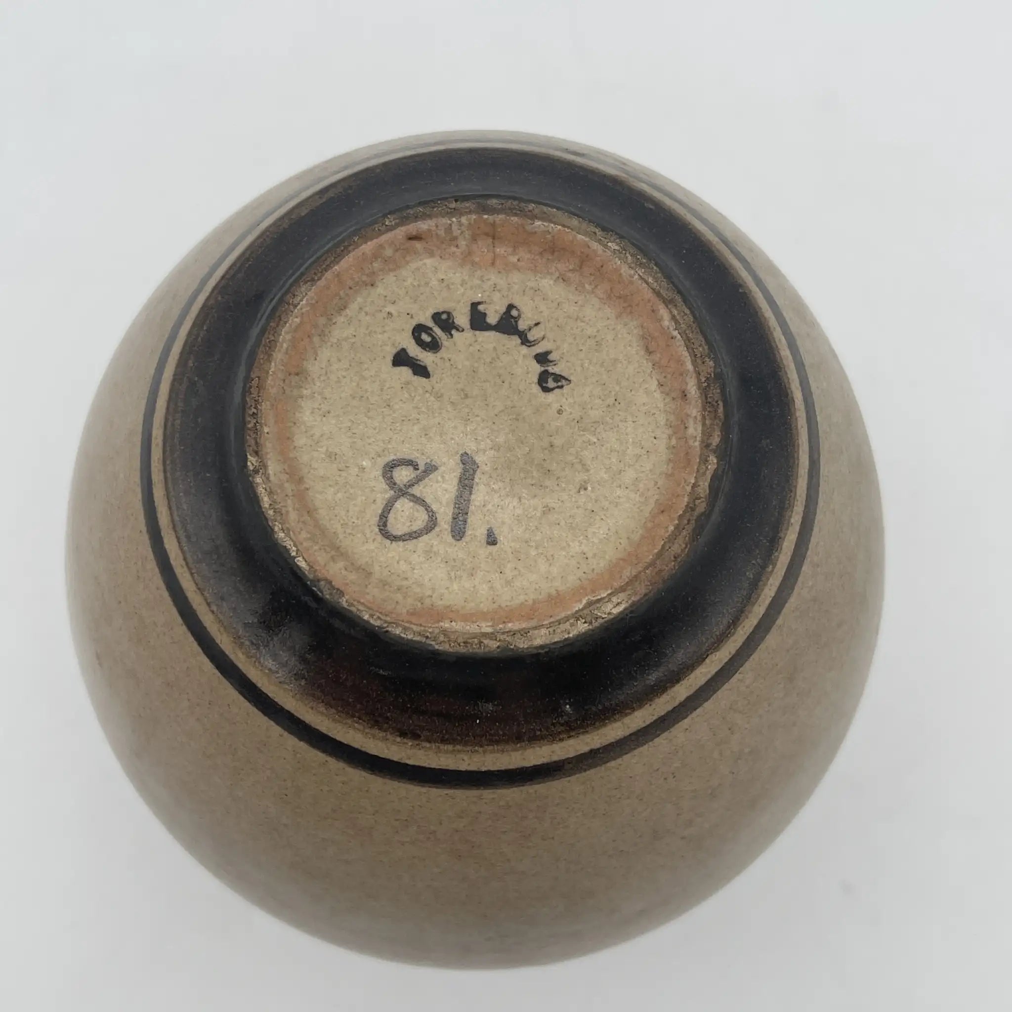 [Vintage] Flower vase / Mid-century / Estimated 1960-1970s / Pottery / Sweden / Hand painted