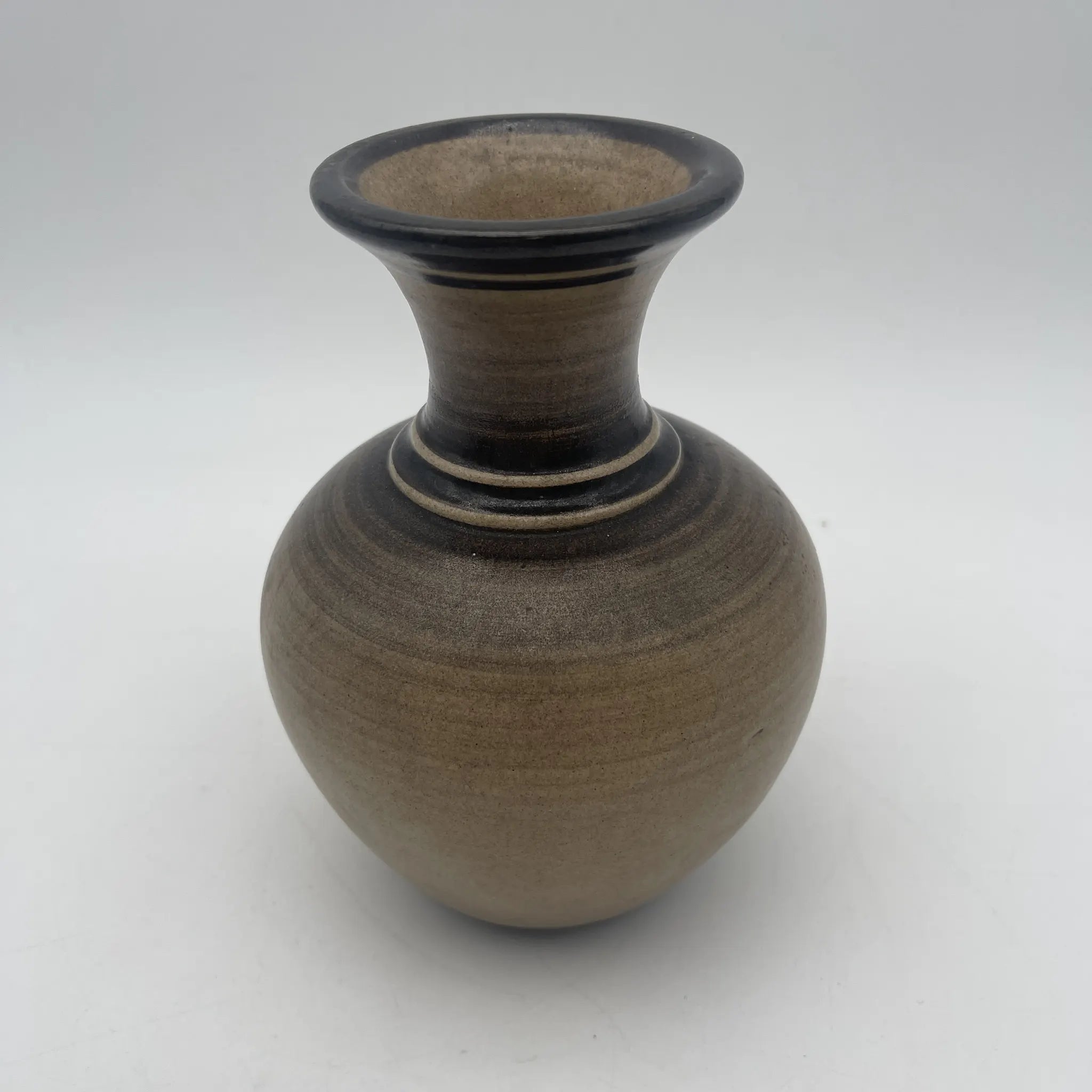 [Vintage] Flower vase / Mid-century / Estimated 1960-1970s / Pottery / Sweden / Hand painted