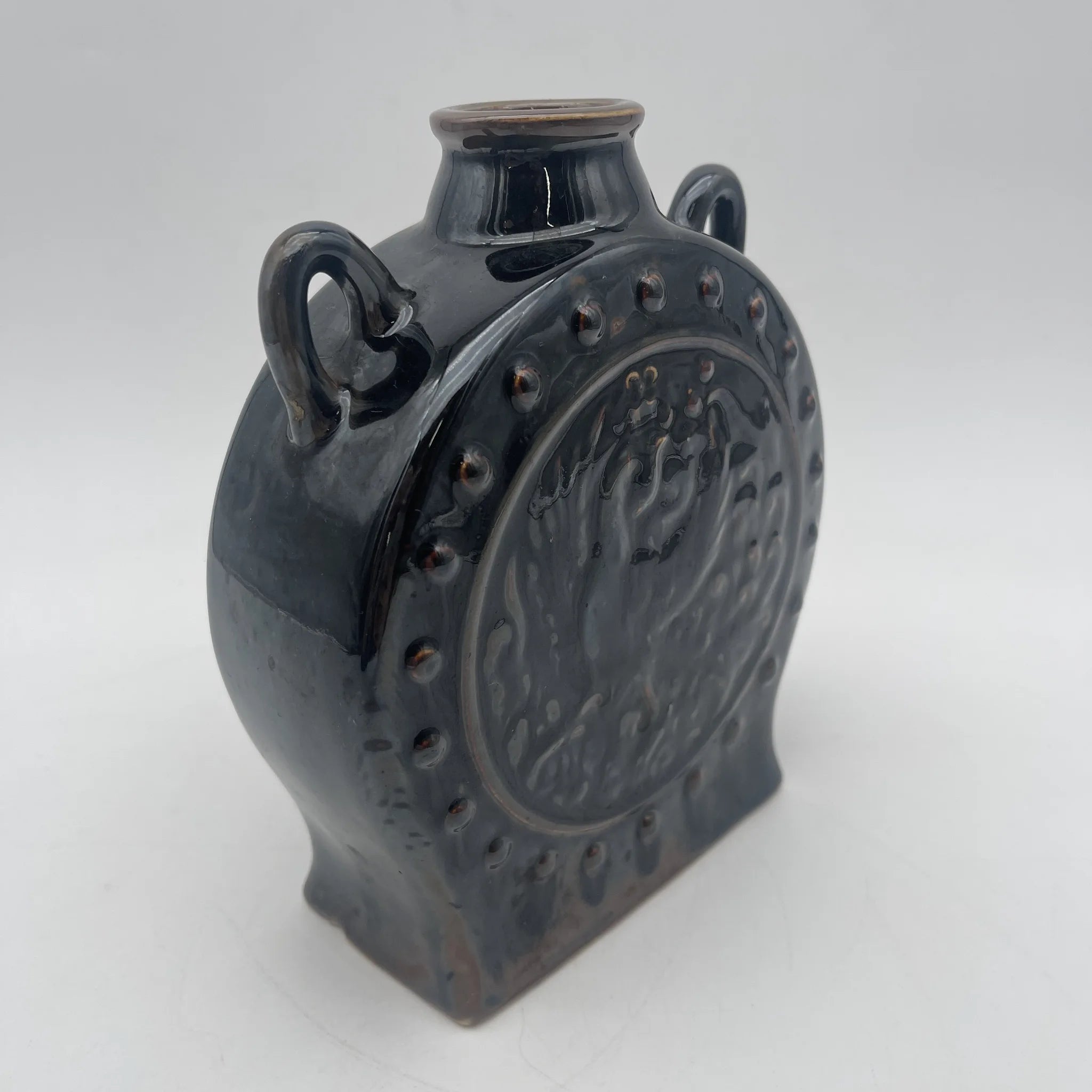 [Vintage] Flower vase / Estimated 1960-1970s / Ceramics / Europe / Embossed, Medallion