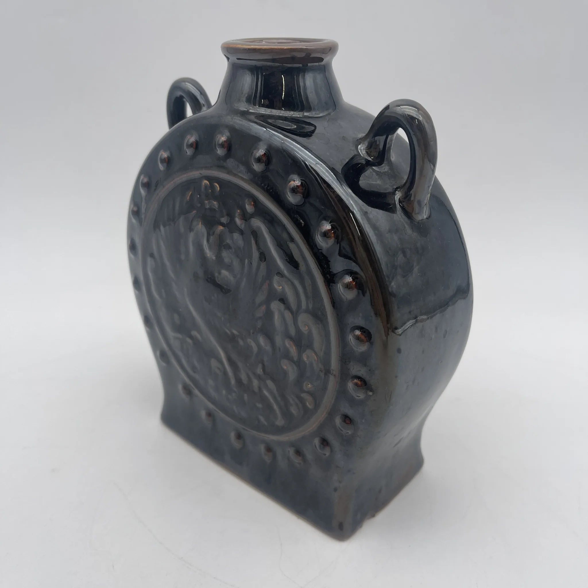 [Vintage] Flower vase / Estimated 1960-1970s / Ceramics / Europe / Embossed, Medallion