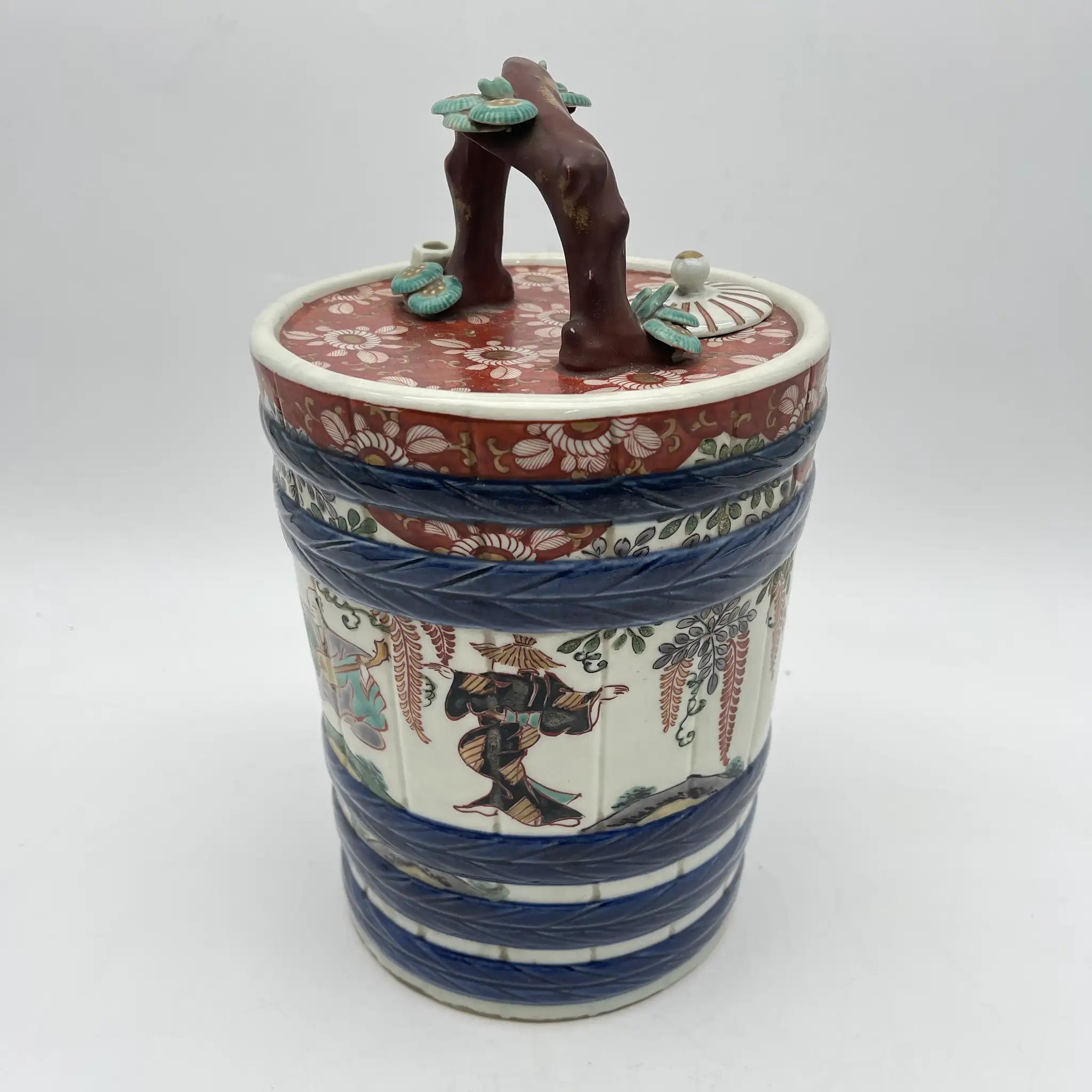 【复古】灰落/估计20c中期/瓷器/日本/手桶型