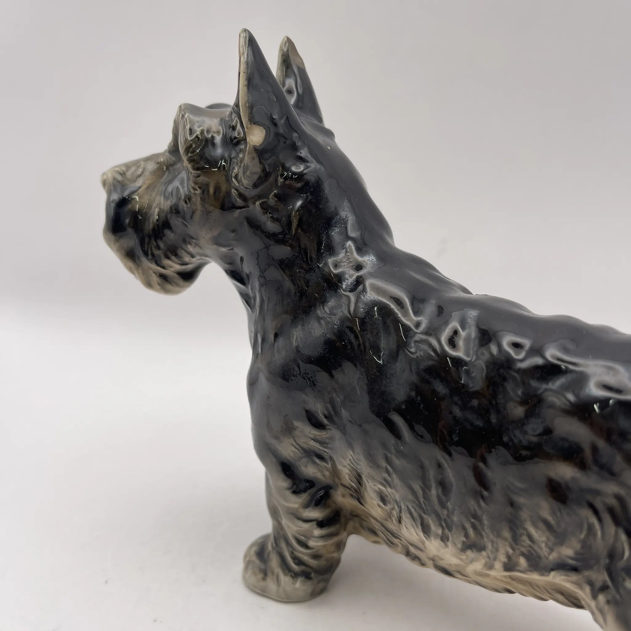 [Vintage] Figurine (Ceramic Doll) / Scottish Terrier / 1940-50s / Pottery / Japan / Occupied Japan