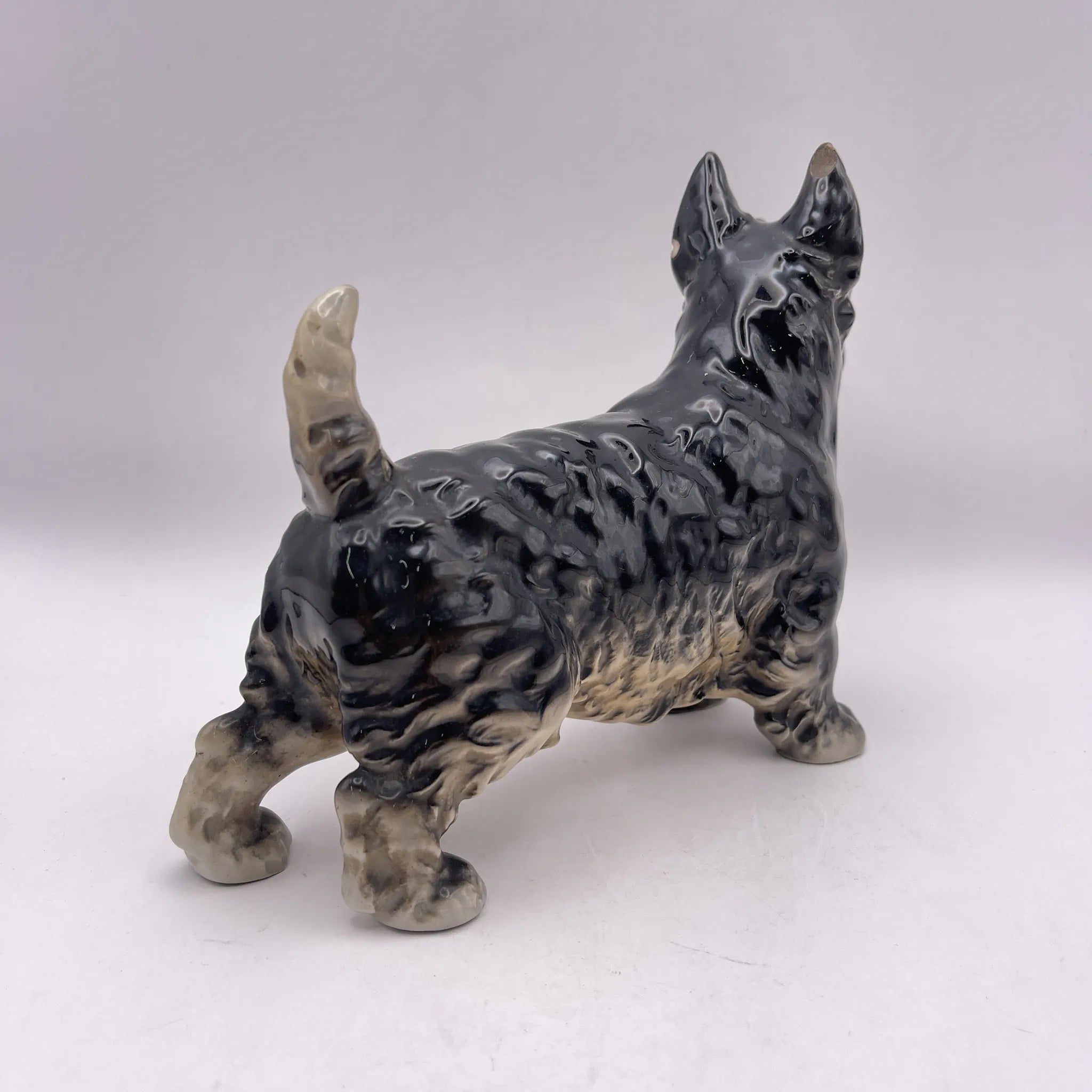[Vintage] Figurine (Ceramic Doll) / Scottish Terrier / 1940-50s / Pottery / Japan / Occupied Japan