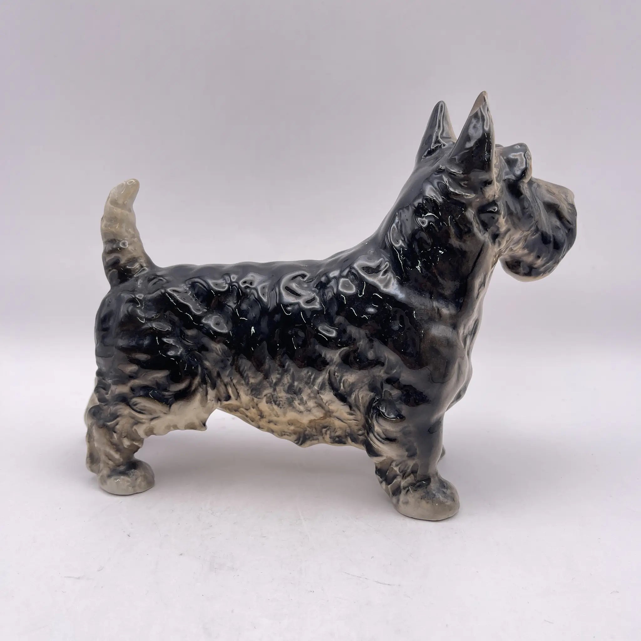 [Vintage] Figurine (Ceramic Doll) / Scottish Terrier / 1940-50s / Pottery / Japan / Occupied Japan