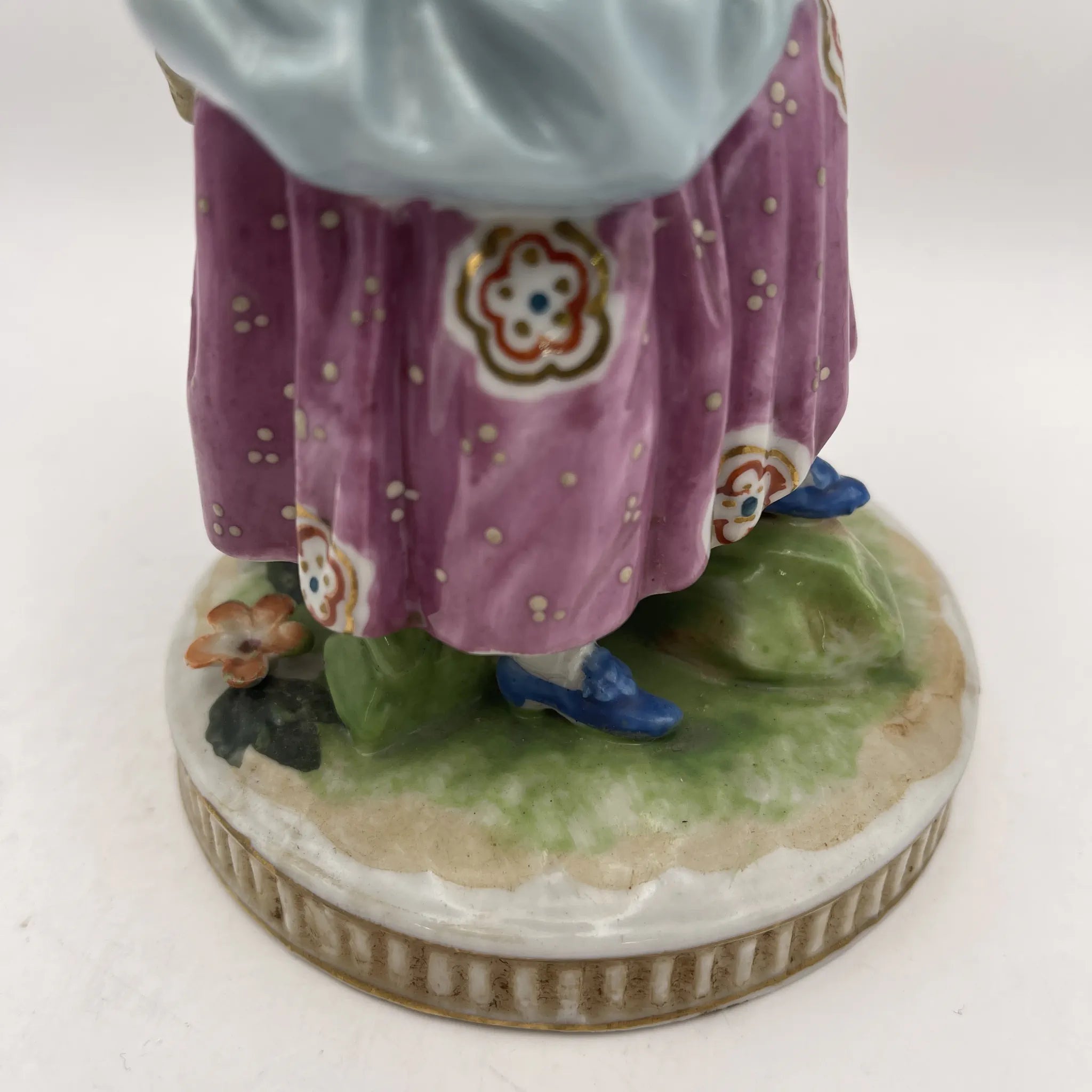 [Vintage] Figurine (ceramic doll) / Estimated mid-20C / Porcelain / Japan / Meissen-Dresden style