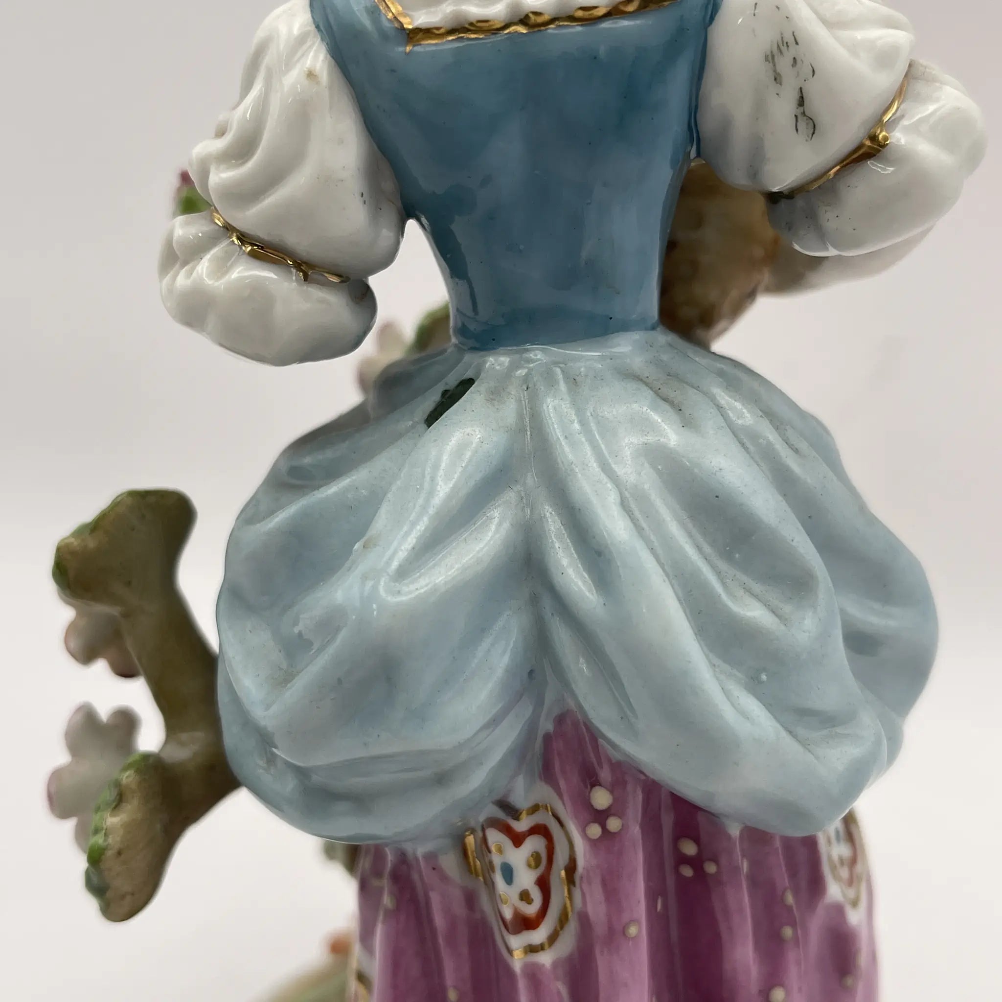 [Vintage] Figurine (ceramic doll) / Estimated mid-20C / Porcelain / Japan / Meissen-Dresden style