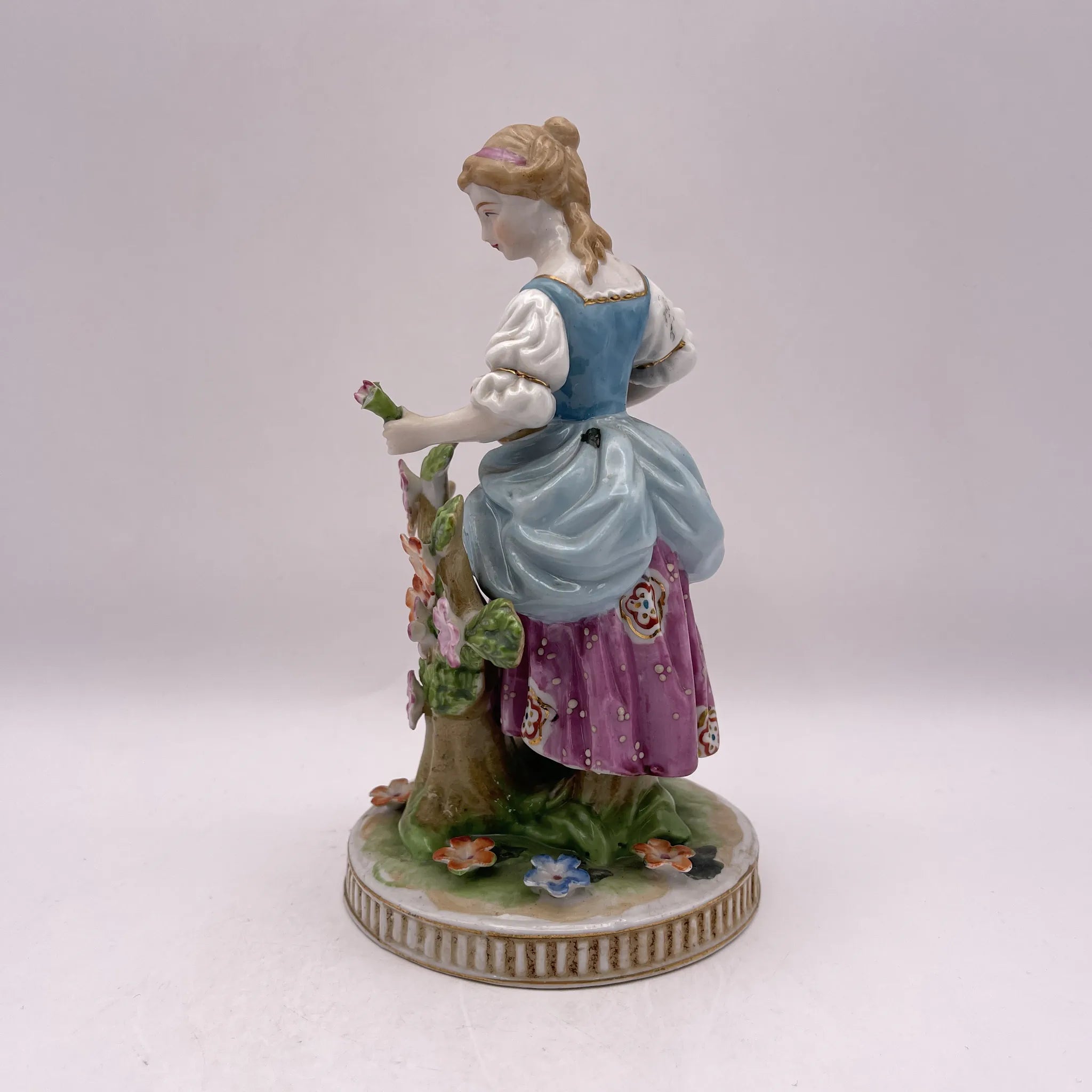 [Vintage] Figurine (ceramic doll) / Estimated mid-20C / Porcelain / Japan / Meissen-Dresden style