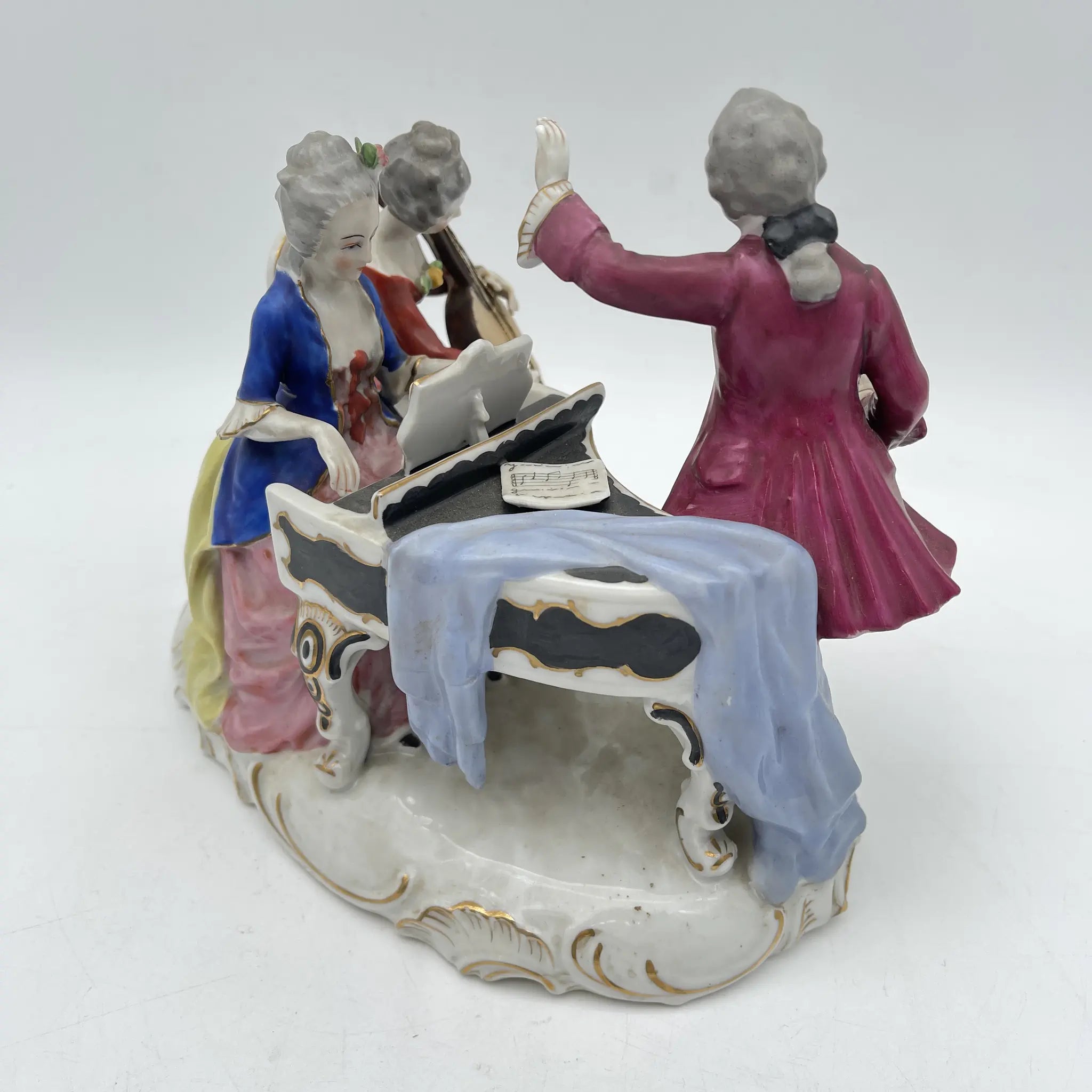 [Vintage] Figurine (ceramic doll) / Estimated mid-20C / Porcelain / Japan / Meissen-Dresden style