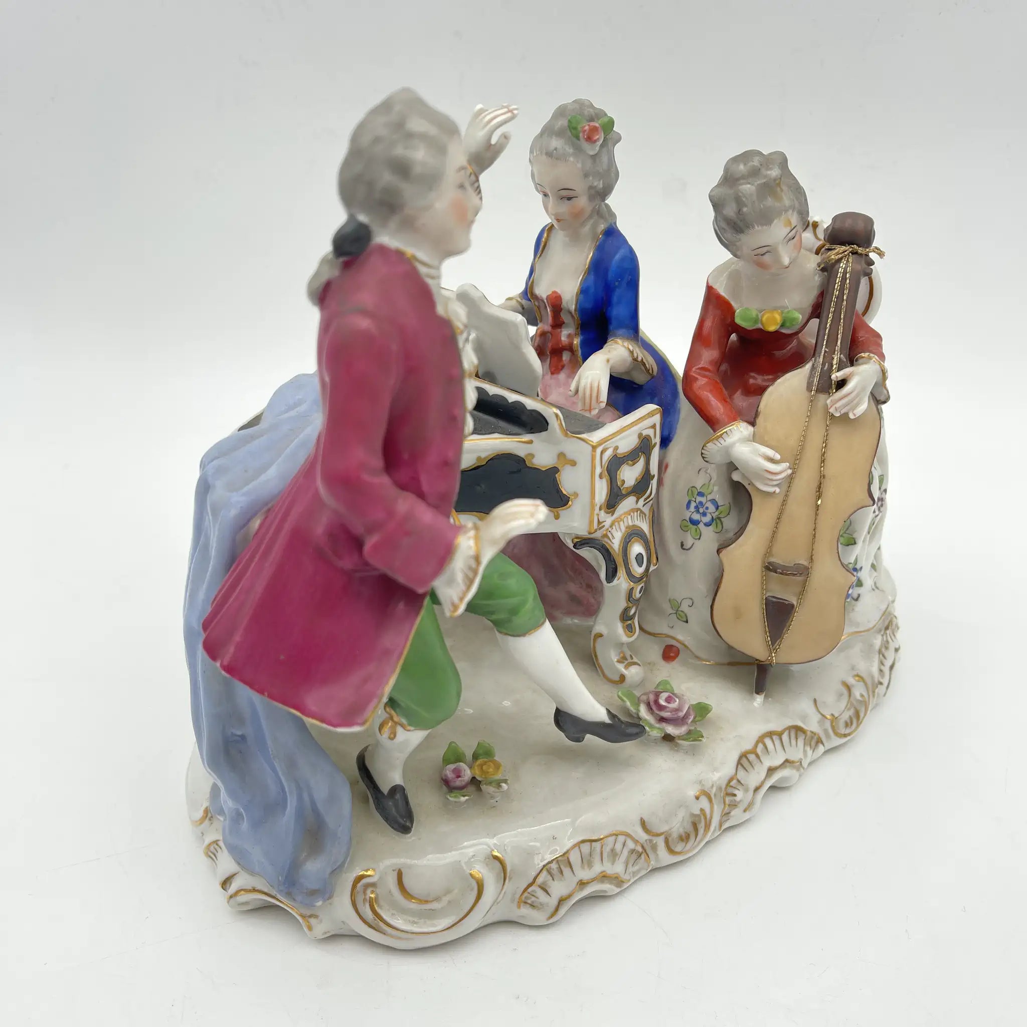 [Vintage] Figurine (ceramic doll) / Estimated mid-20C / Porcelain / Japan / Meissen-Dresden style