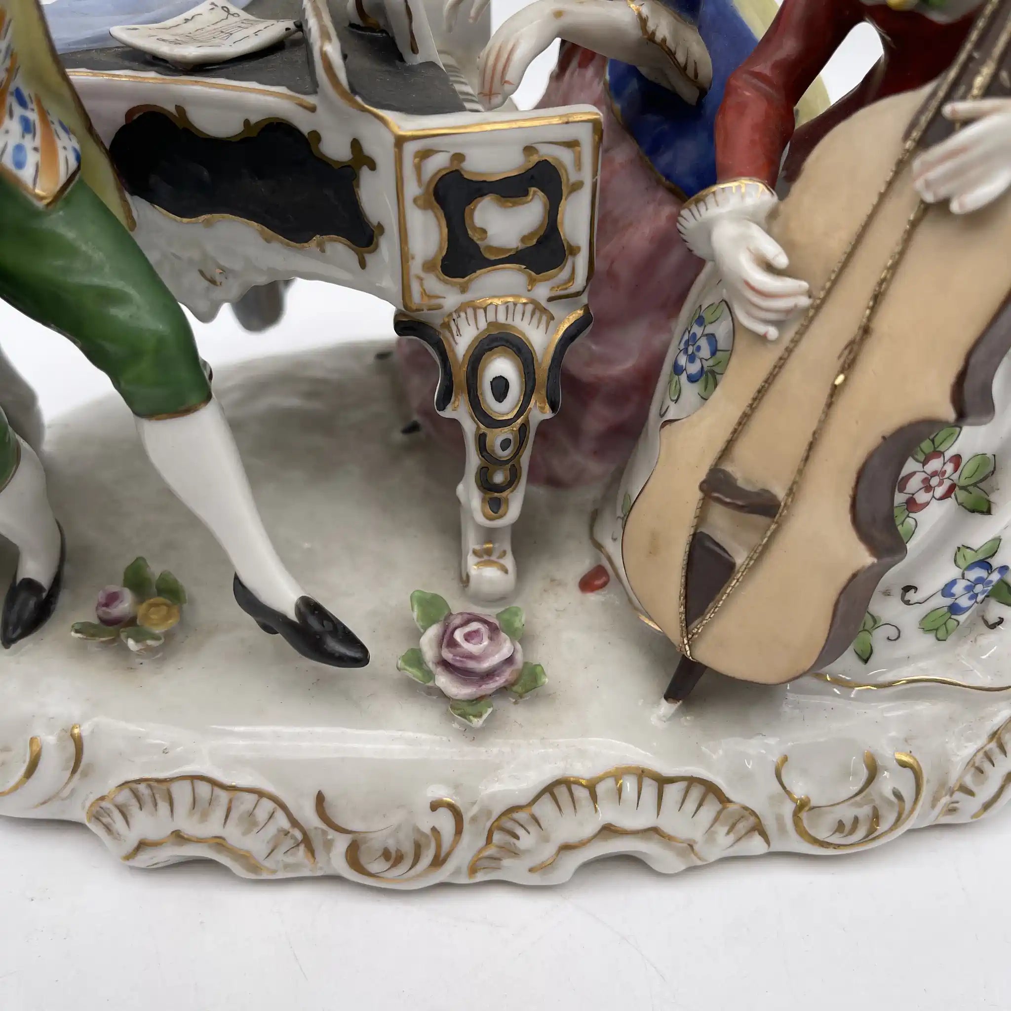 [Vintage] Figurine (ceramic doll) / Estimated mid-20C / Porcelain / Japan / Meissen-Dresden style