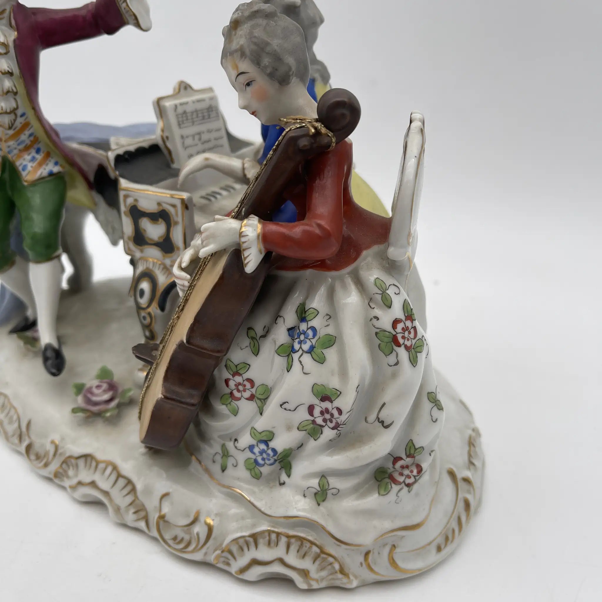 [Vintage] Figurine (ceramic doll) / Estimated mid-20C / Porcelain / Japan / Meissen-Dresden style