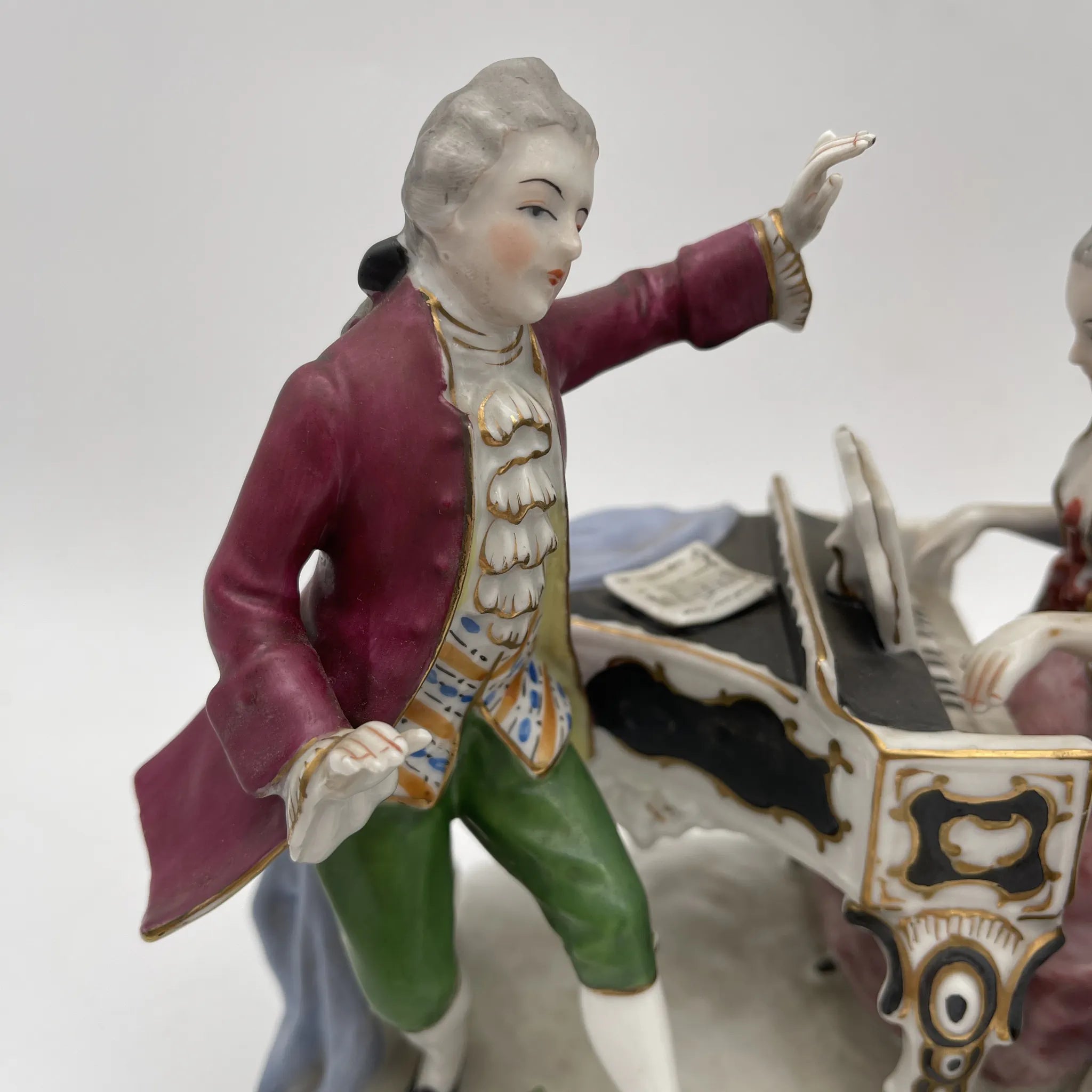 [Vintage] Figurine (ceramic doll) / Estimated mid-20C / Porcelain / Japan / Meissen-Dresden style