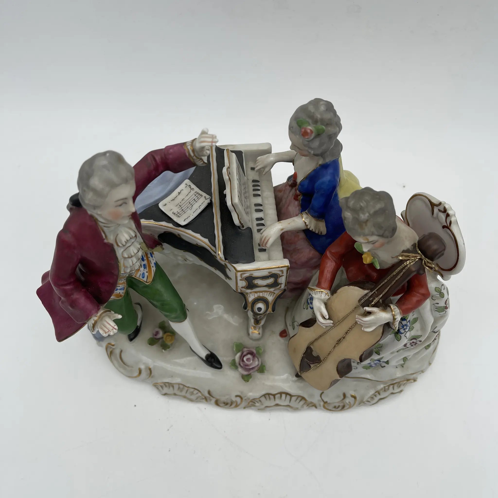 [Vintage] Figurine (ceramic doll) / Estimated mid-20C / Porcelain / Japan / Meissen-Dresden style