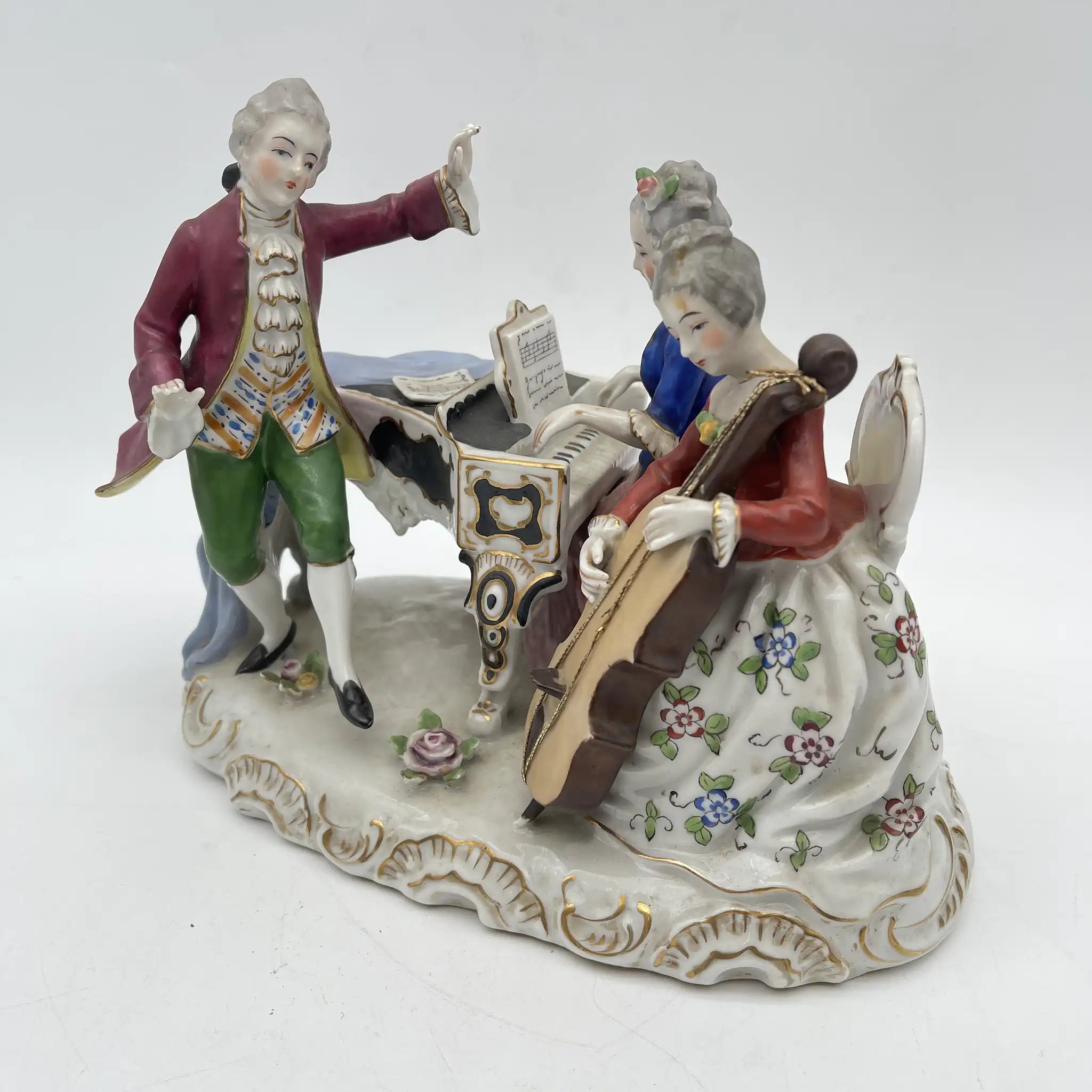 [Vintage] Figurine (ceramic doll) / Estimated mid-20C / Porcelain / Japan / Meissen-Dresden style