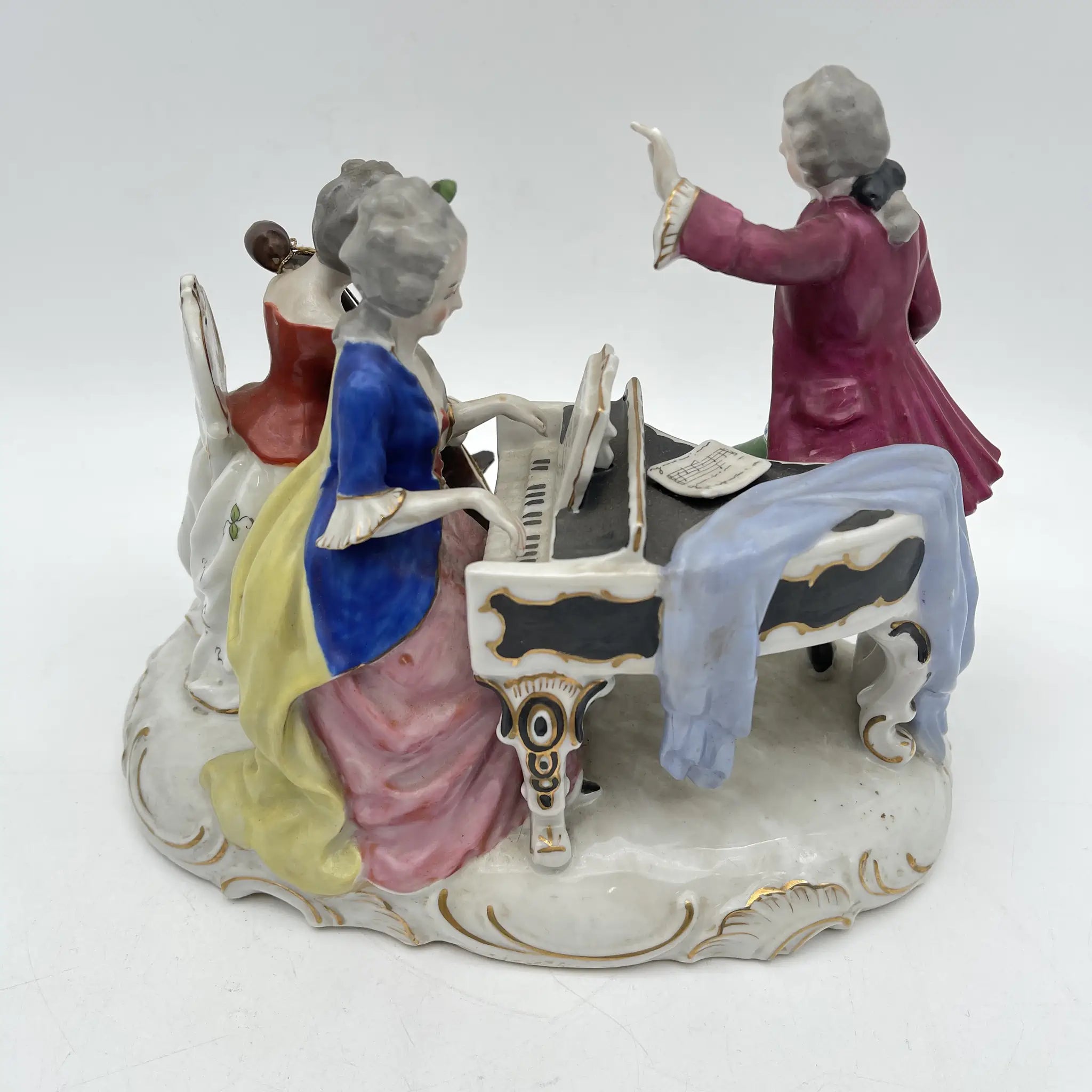 [Vintage] Figurine (ceramic doll) / Estimated mid-20C / Porcelain / Japan / Meissen-Dresden style