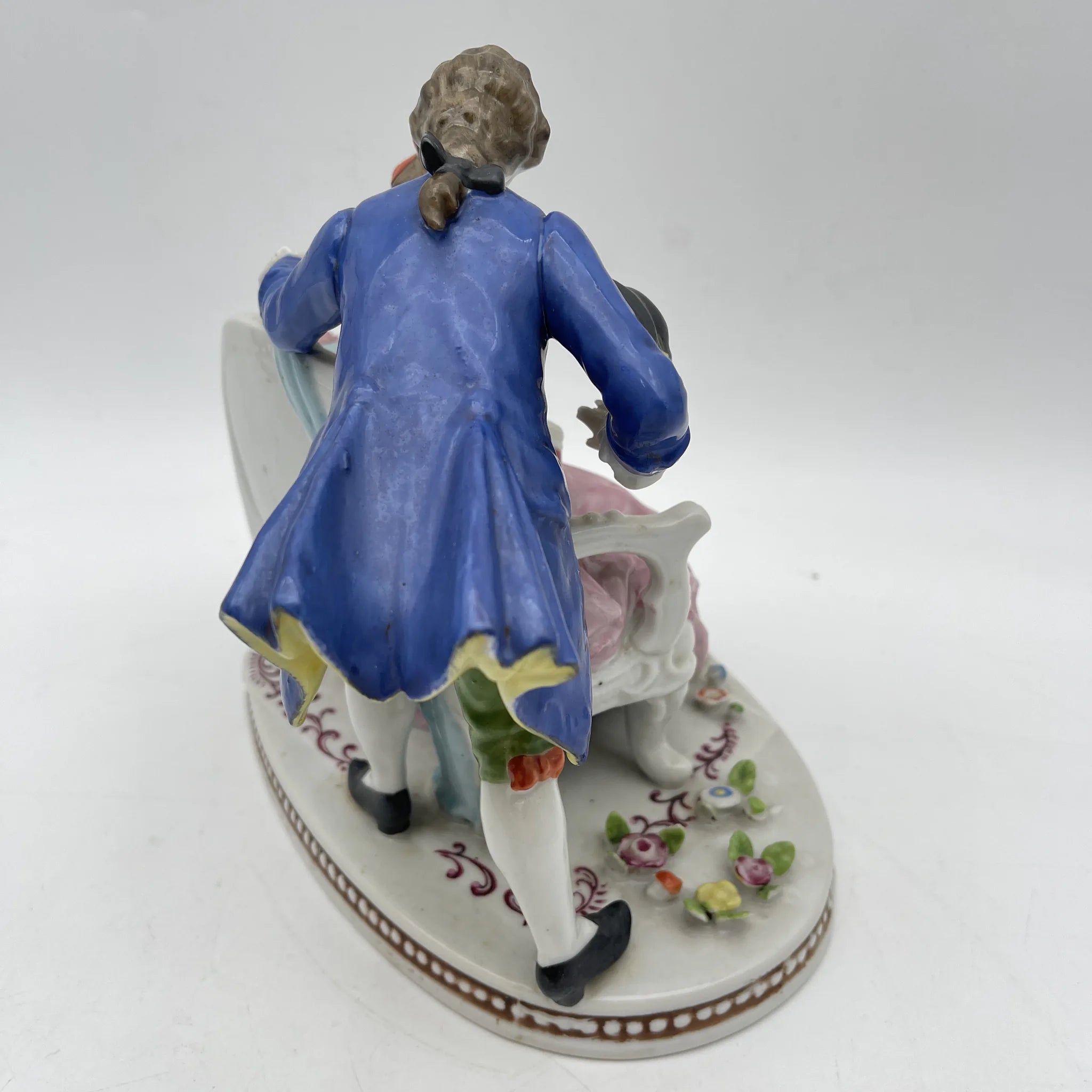 [Vintage] Figurine (ceramic doll) / Estimated mid-20C / Porcelain / Japan / Meissen-Dresden style