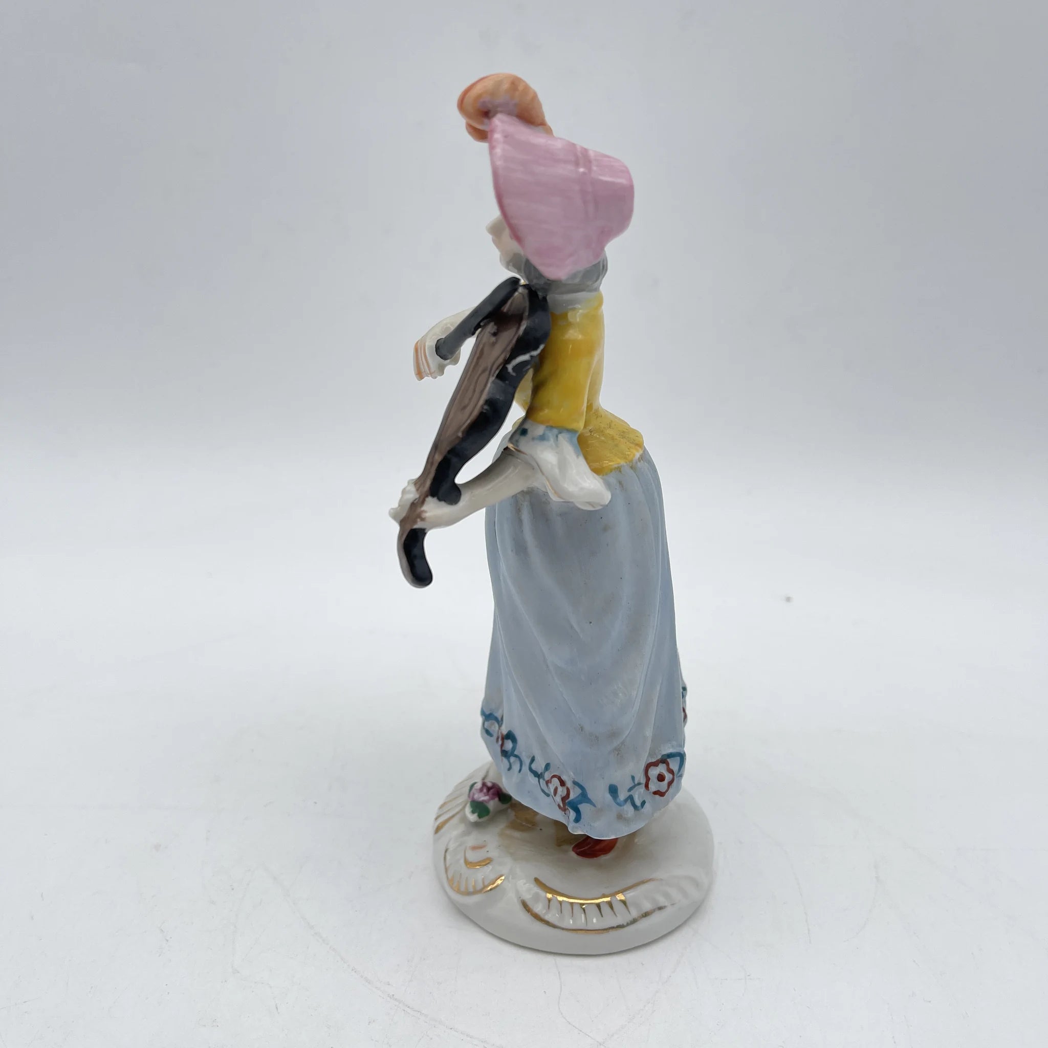 [Vintage] Figurine (ceramic doll) / Estimated mid-20C / Porcelain / Japan / Meissen-Dresden style