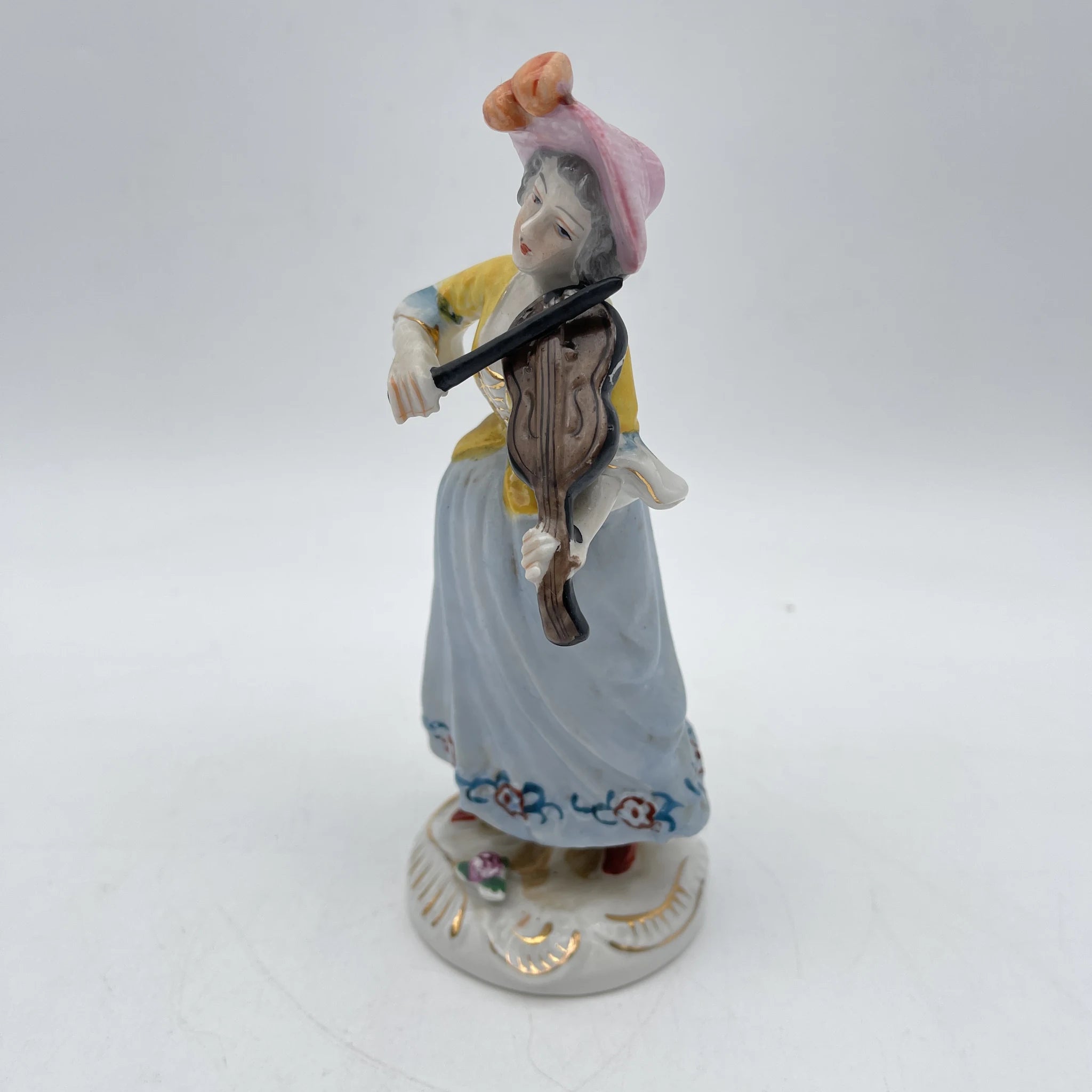 [Vintage] Figurine (ceramic doll) / Estimated mid-20C / Porcelain / Japan / Meissen-Dresden style