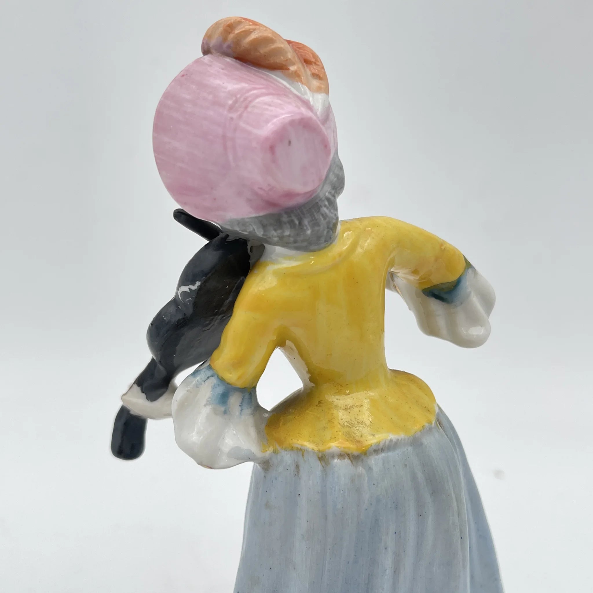 [Vintage] Figurine (ceramic doll) / Estimated mid-20C / Porcelain / Japan / Meissen-Dresden style