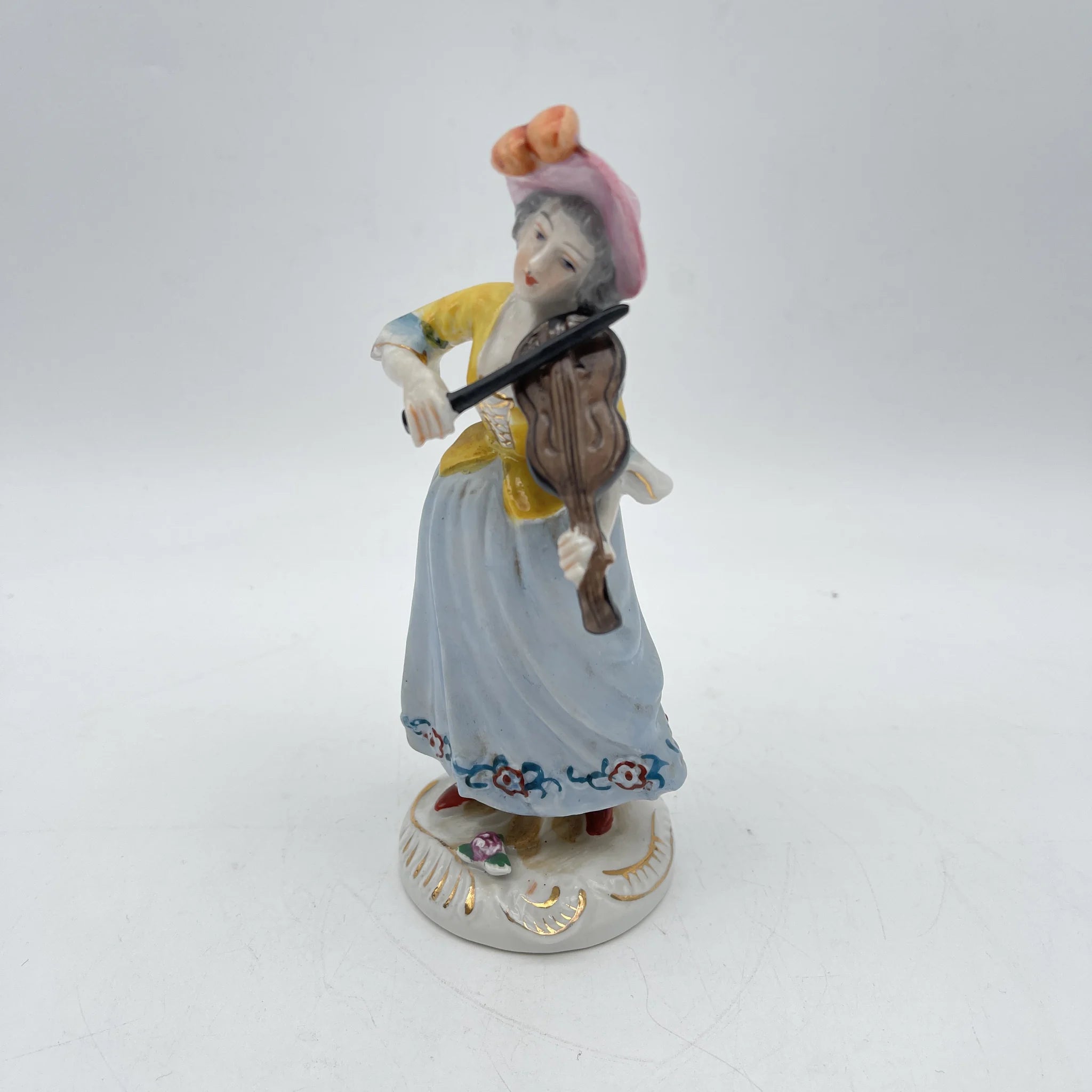 [Vintage] Figurine (ceramic doll) / Estimated mid-20C / Porcelain / Japan / Meissen-Dresden style