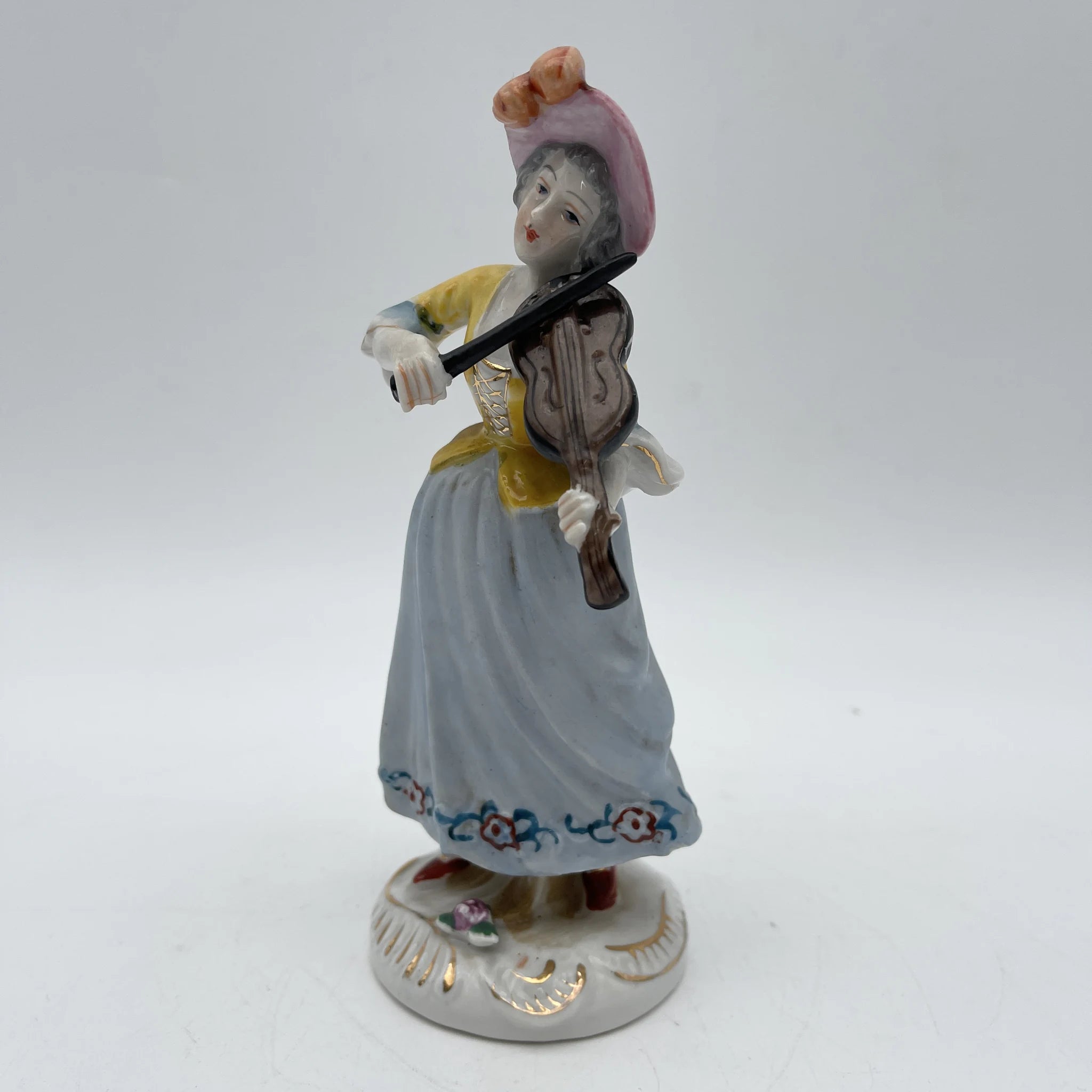 [Vintage] Figurine (ceramic doll) / Estimated mid-20C / Porcelain / Japan / Meissen-Dresden style