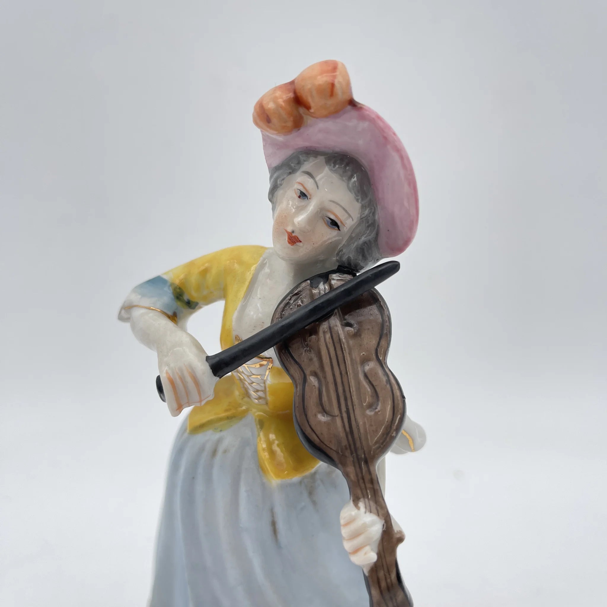 [Vintage] Figurine (ceramic doll) / Estimated mid-20C / Porcelain / Japan / Meissen-Dresden style