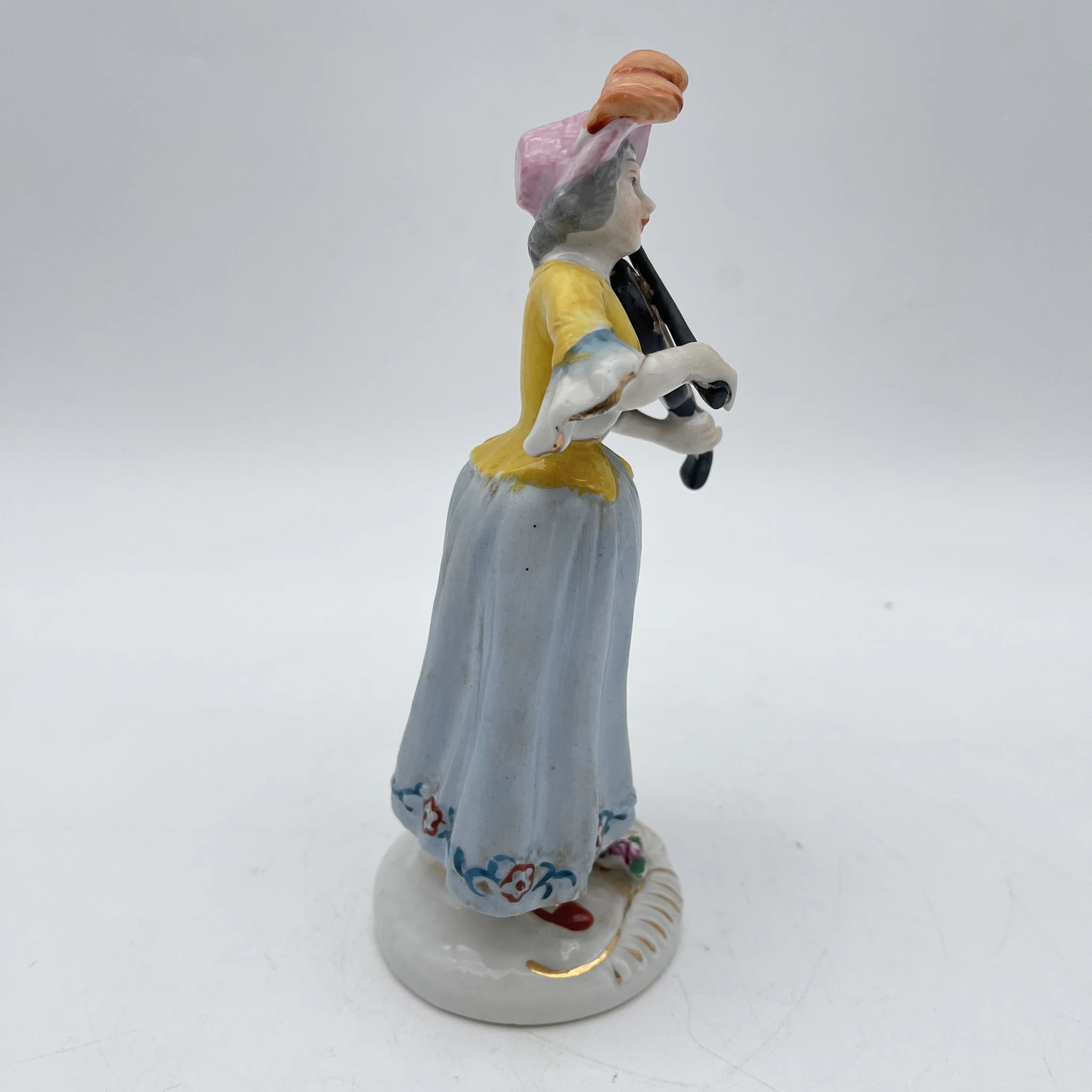 [Vintage] Figurine (ceramic doll) / Estimated mid-20C / Porcelain / Japan / Meissen-Dresden style