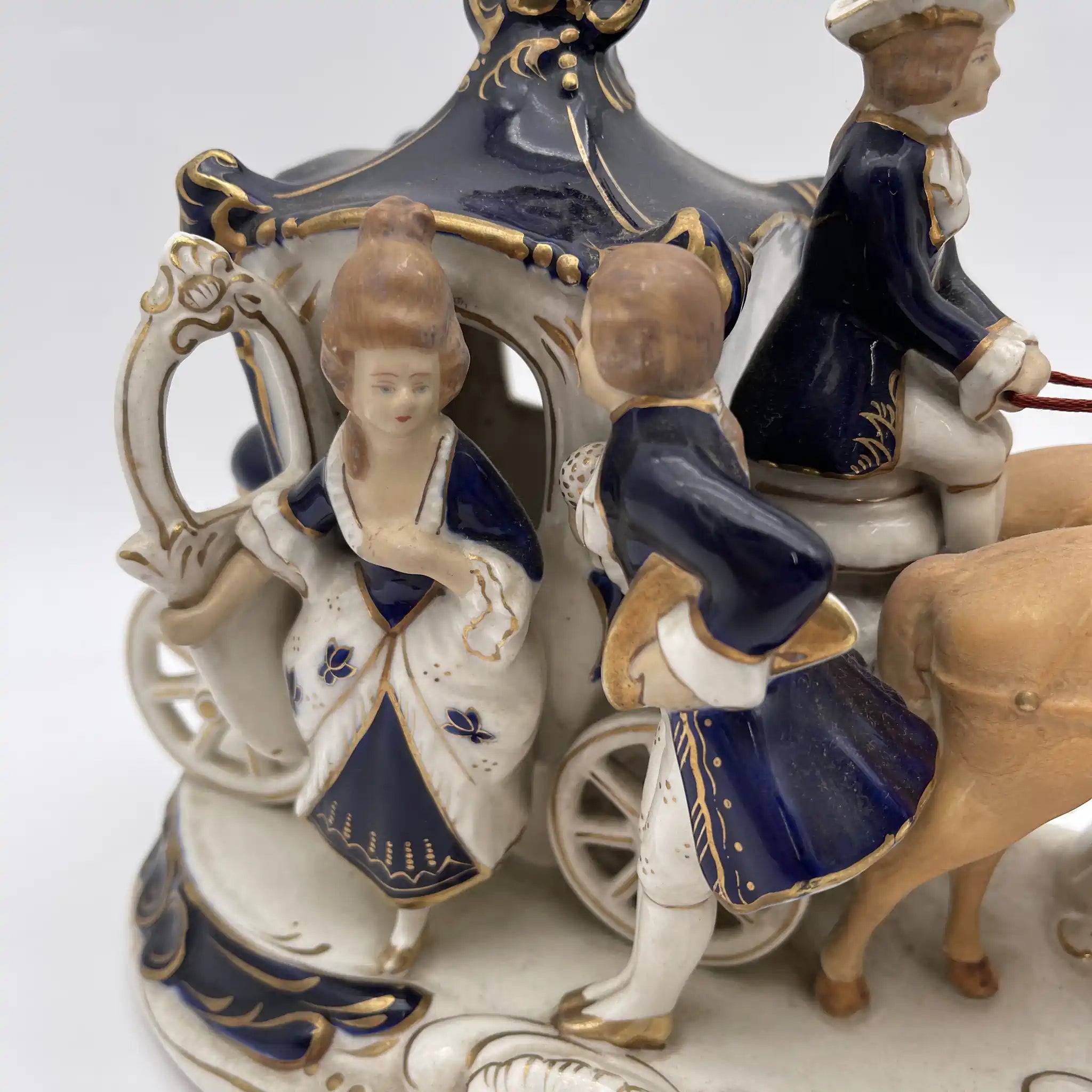 [Vintage] Figurine (ceramic doll) / HINODE / Estimated mid-20C / Pottery / Japan / Meissen-Dresden style