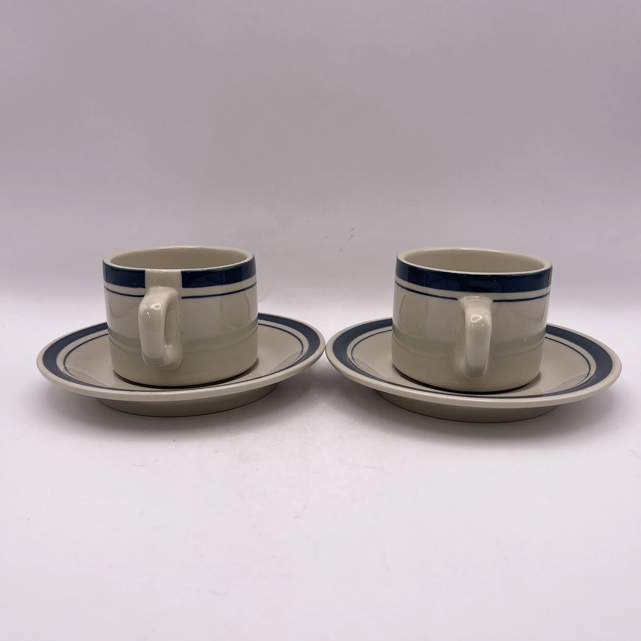[Vintage] Coffee cup & saucer 2P / LUCKY / Estimated late 20C / Ceramics / Japan