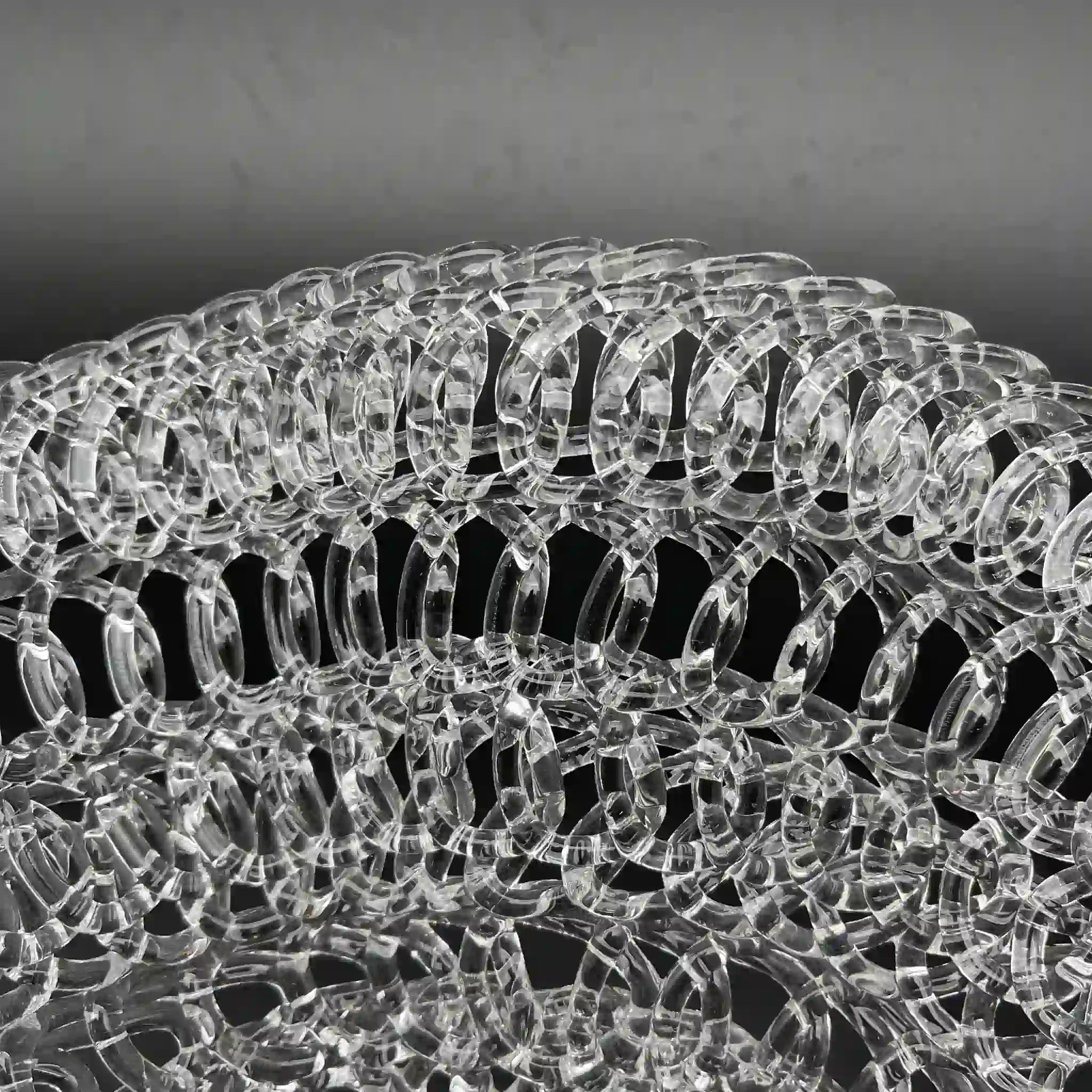 [Vintage] Compote (Moribachi) / Ishizuka Glass / Crafty Lace / Estimated 1970-90s / Glass / Japan / Handmade