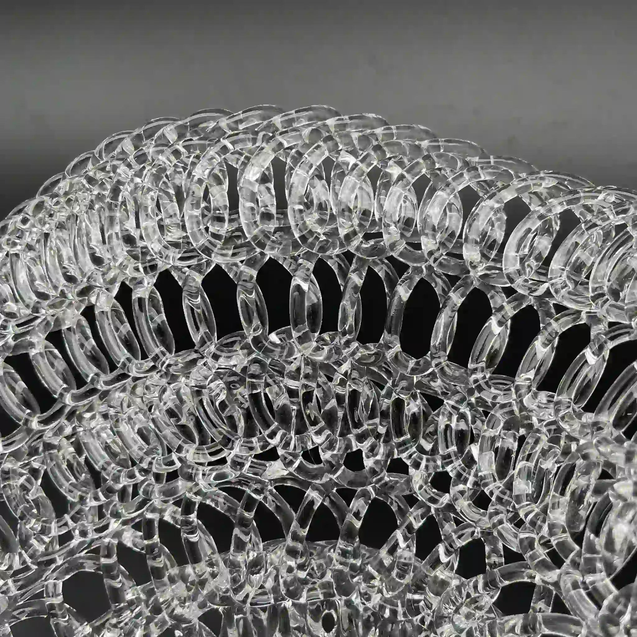 [Vintage] Compote (Moribachi) / Ishizuka Glass / Crafty Lace / Estimated 1970-90s / Glass / Japan / Handmade