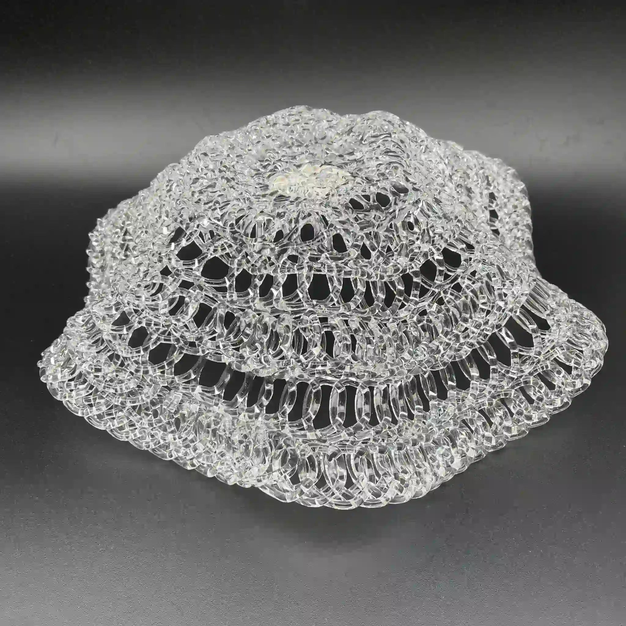 [Vintage] Compote (Moribachi) / Ishizuka Glass / Crafty Lace / Estimated 1970-90s / Glass / Japan / Handmade