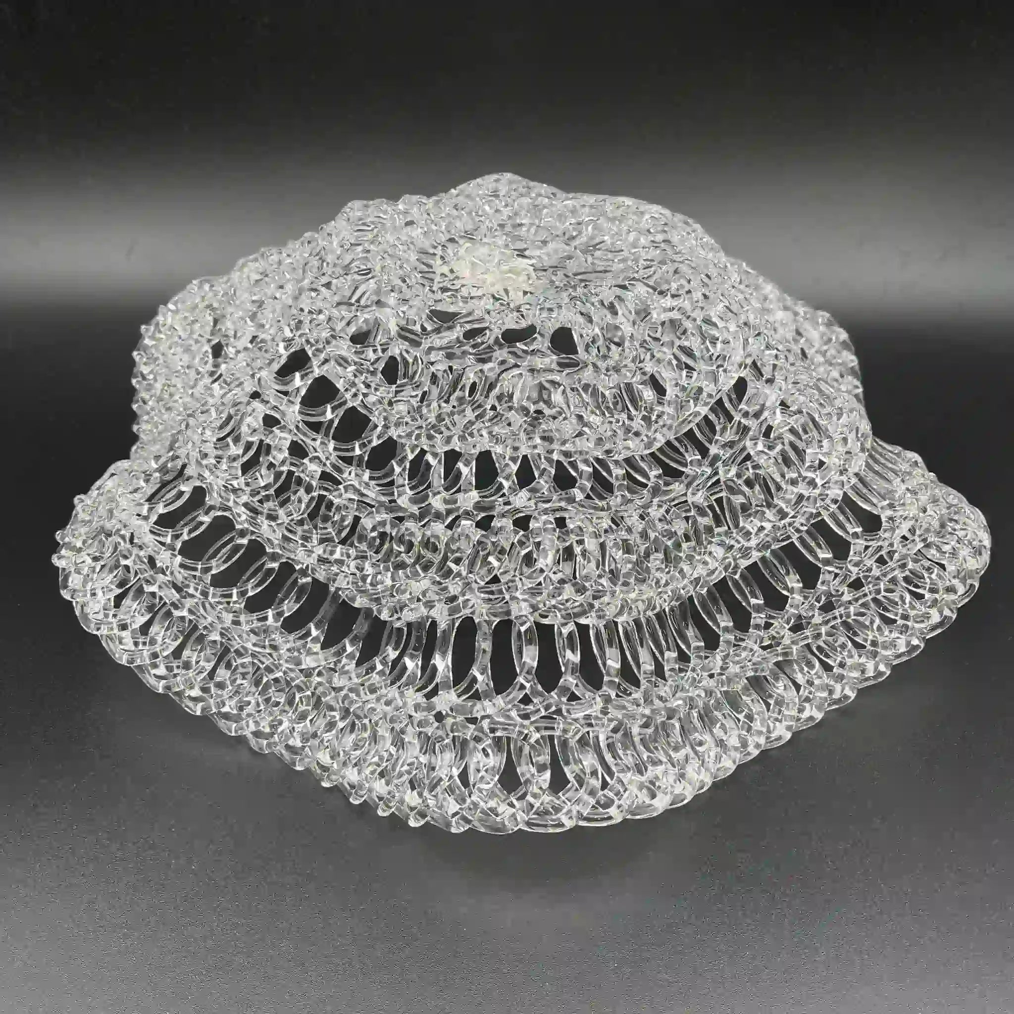 [Vintage] Compote (Moribachi) / Ishizuka Glass / Crafty Lace / Estimated 1970-90s / Glass / Japan / Handmade
