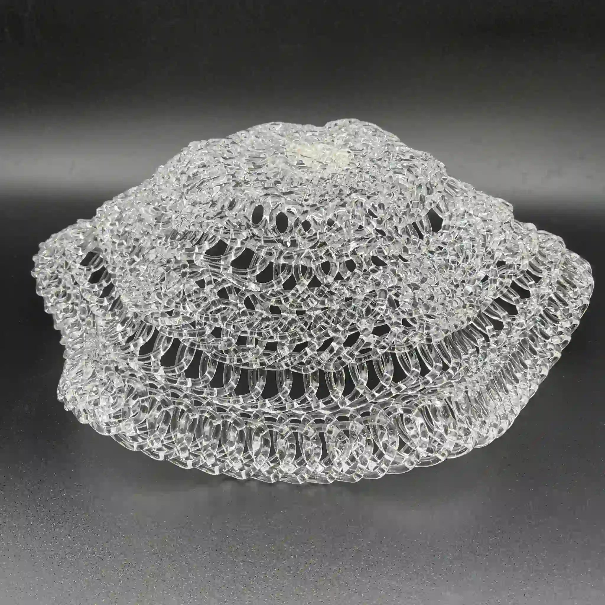 [Vintage] Compote (Moribachi) / Ishizuka Glass / Crafty Lace / Estimated 1970-90s / Glass / Japan / Handmade