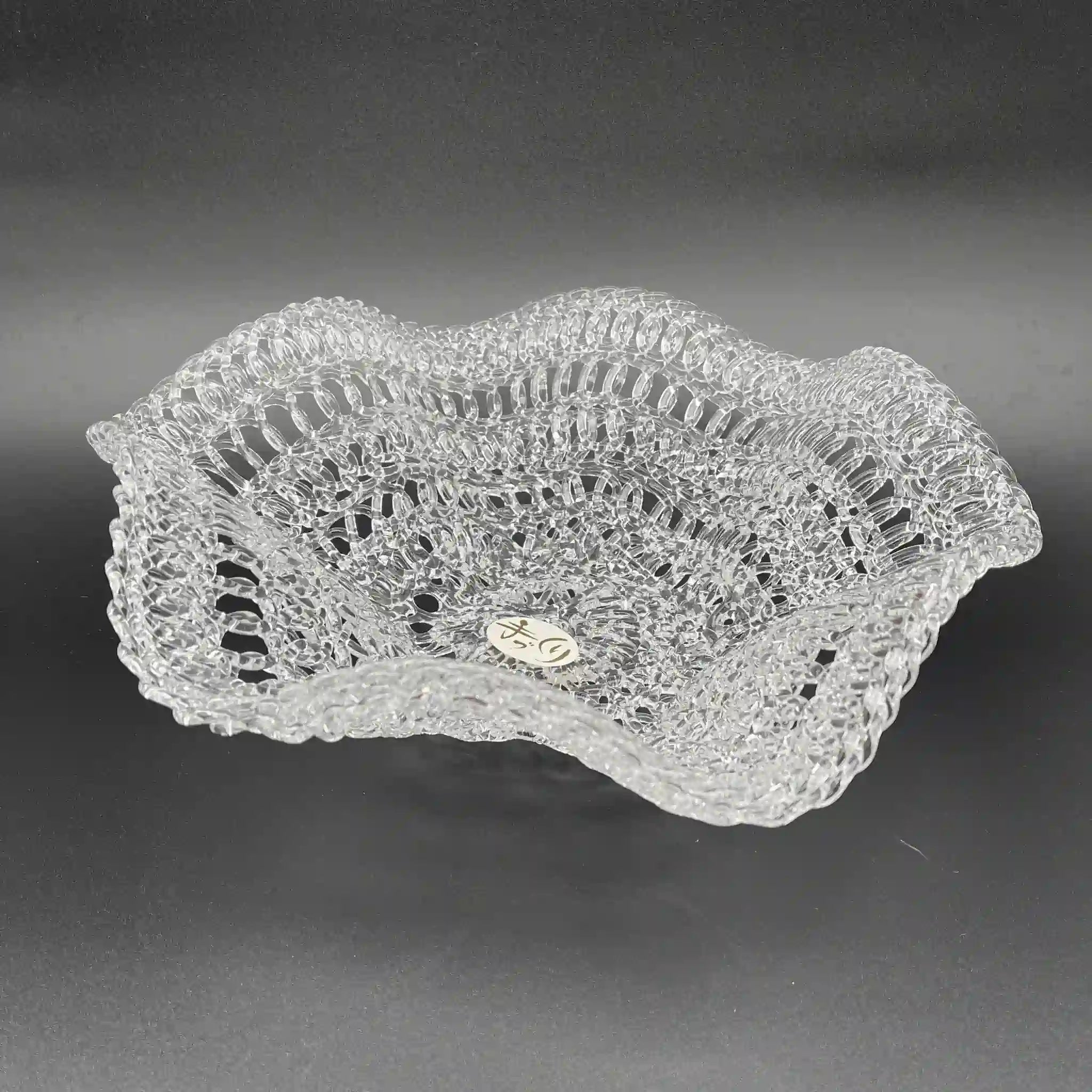 [Vintage] Compote (Moribachi) / Ishizuka Glass / Crafty Lace / Estimated 1970-90s / Glass / Japan / Handmade
