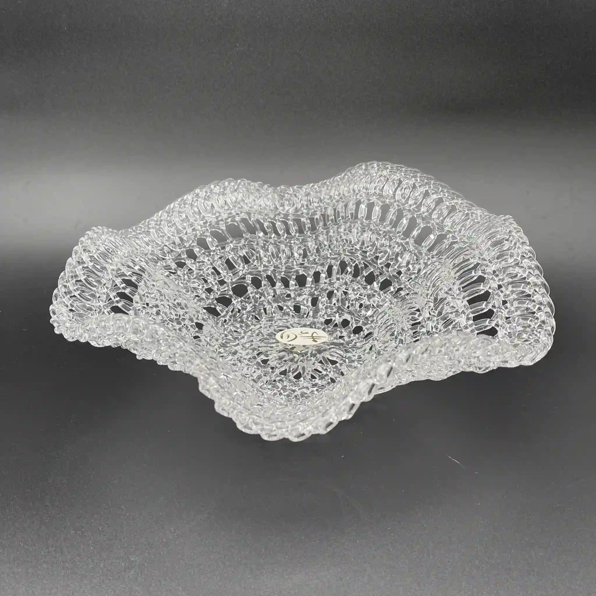 [Vintage] Compote (Moribachi) / Ishizuka Glass / Crafty Lace / Estimated 1970-90s / Glass / Japan / Handmade