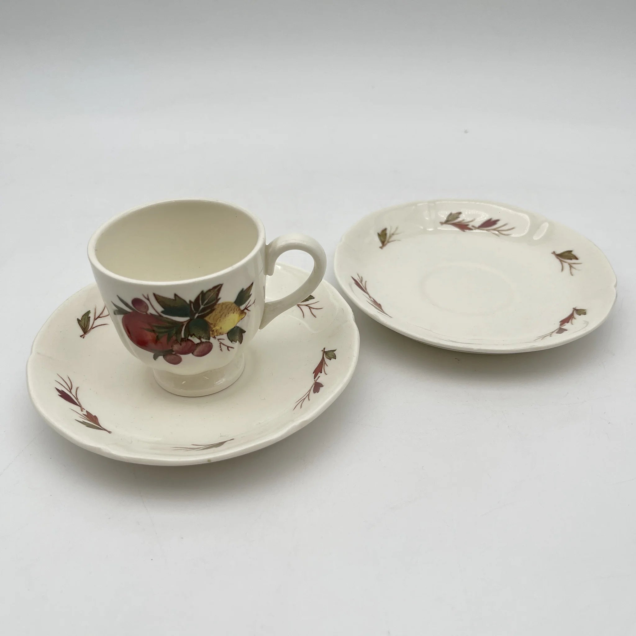 【复古】杯&碟子+备用碟子/ Wedgewood / Drury Lane /估计20c中期/陶器/英国