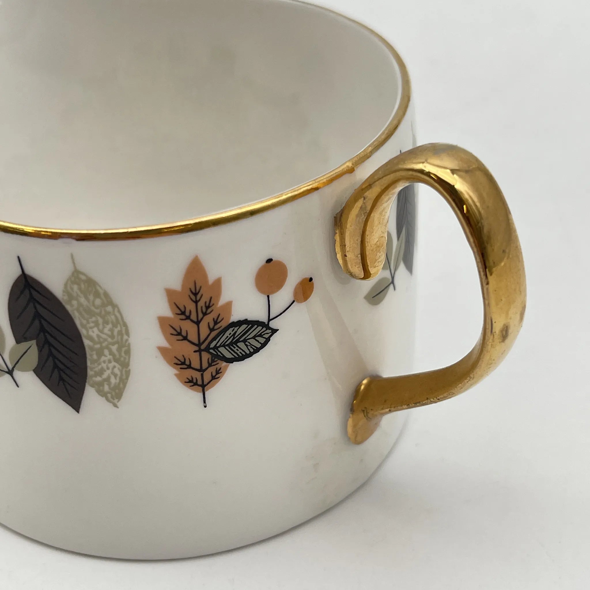 【复古】cremer / Royal Imperial（皇家帝国）/推测20c中期/ Bone China /英国/ otamleaf，金彩