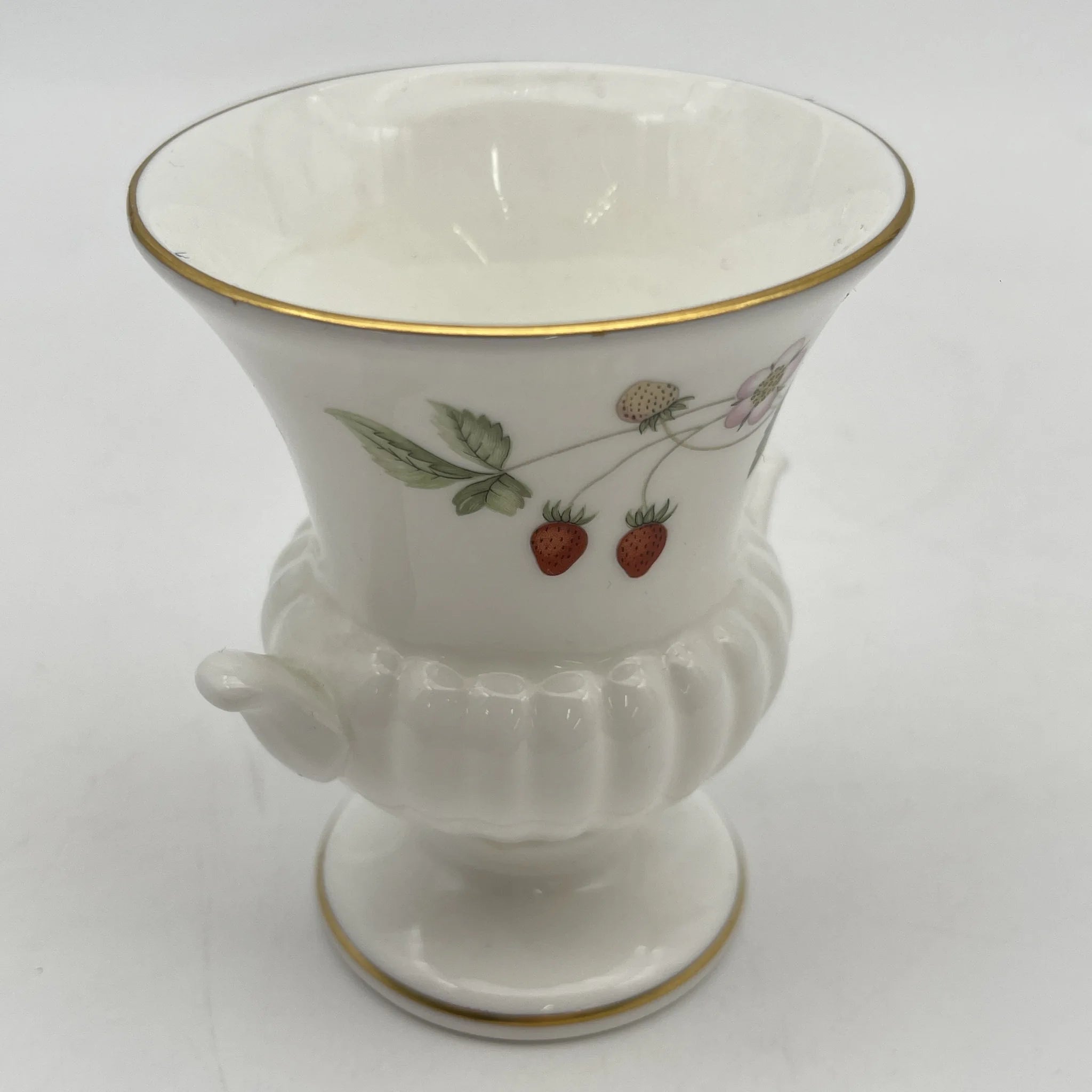 【リユース】 ミニチュア・ベース (花瓶) / Wedgewood / Wild Strawberry / 推定1990s / Bone China / イギリス / ボタニカルアート