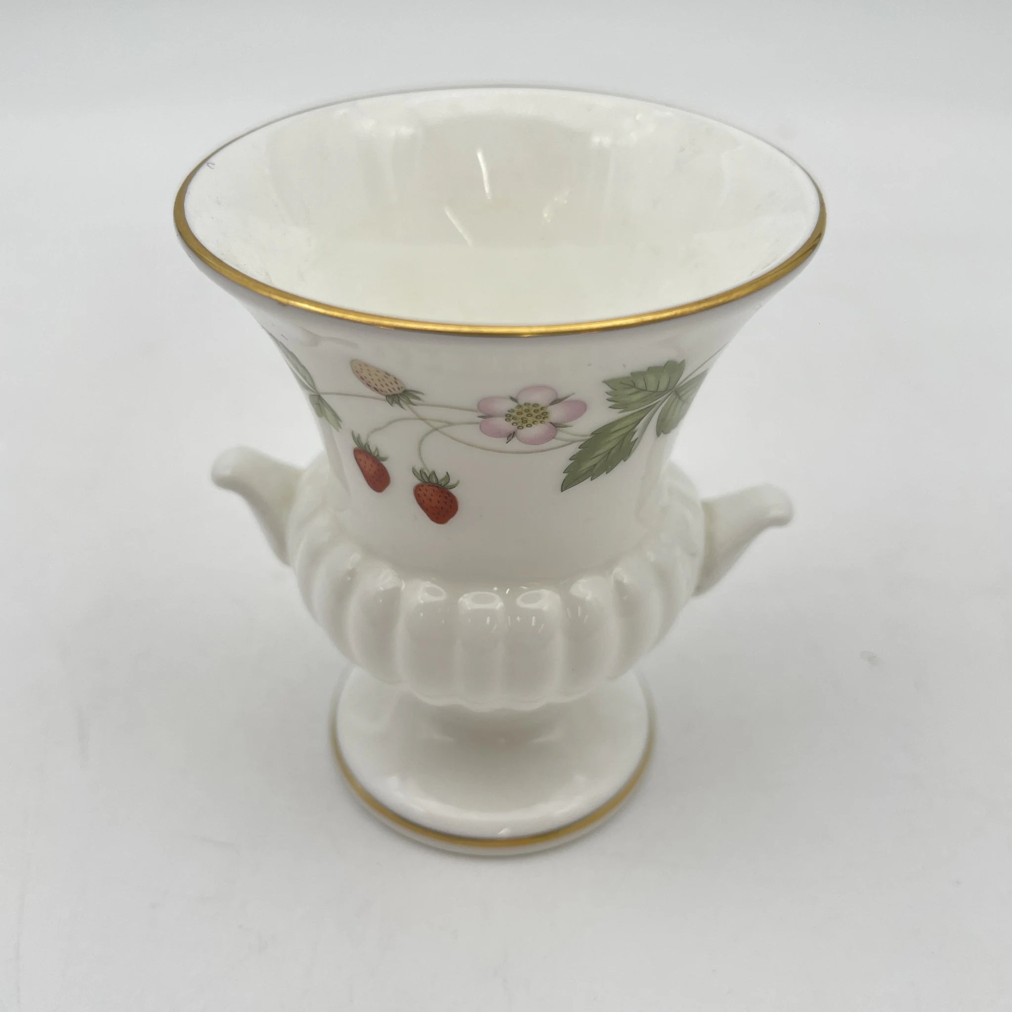 【リユース】 ミニチュア・ベース (花瓶) / Wedgewood / Wild Strawberry / 推定1990s / Bone China / イギリス / ボタニカルアート
