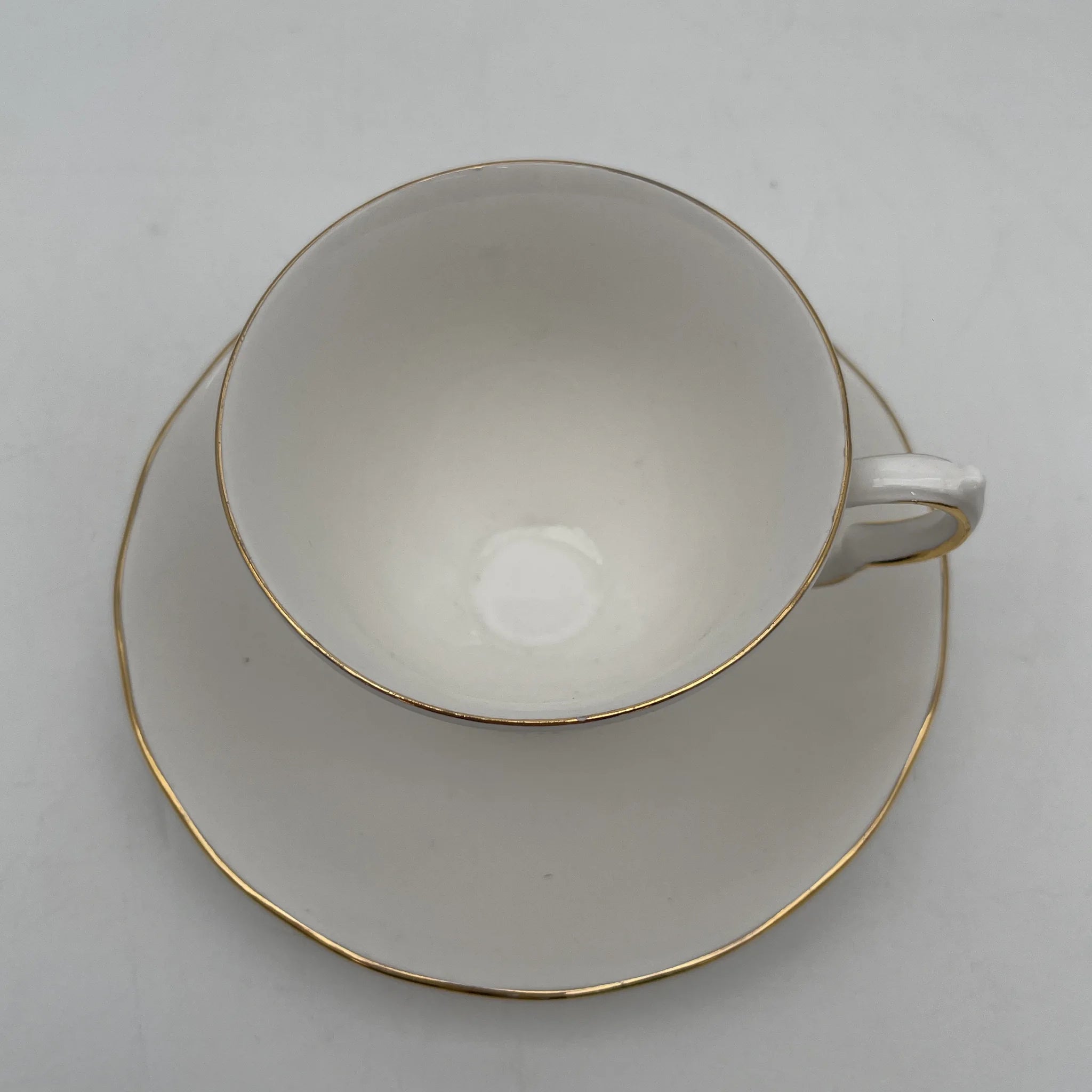 [Vintage] Cup & Saucer / Queen Anne / The Queen's Silver Jubilee 1952-1977 / 1977 / Bone China / England / Queen Elizabeth II, Gold
