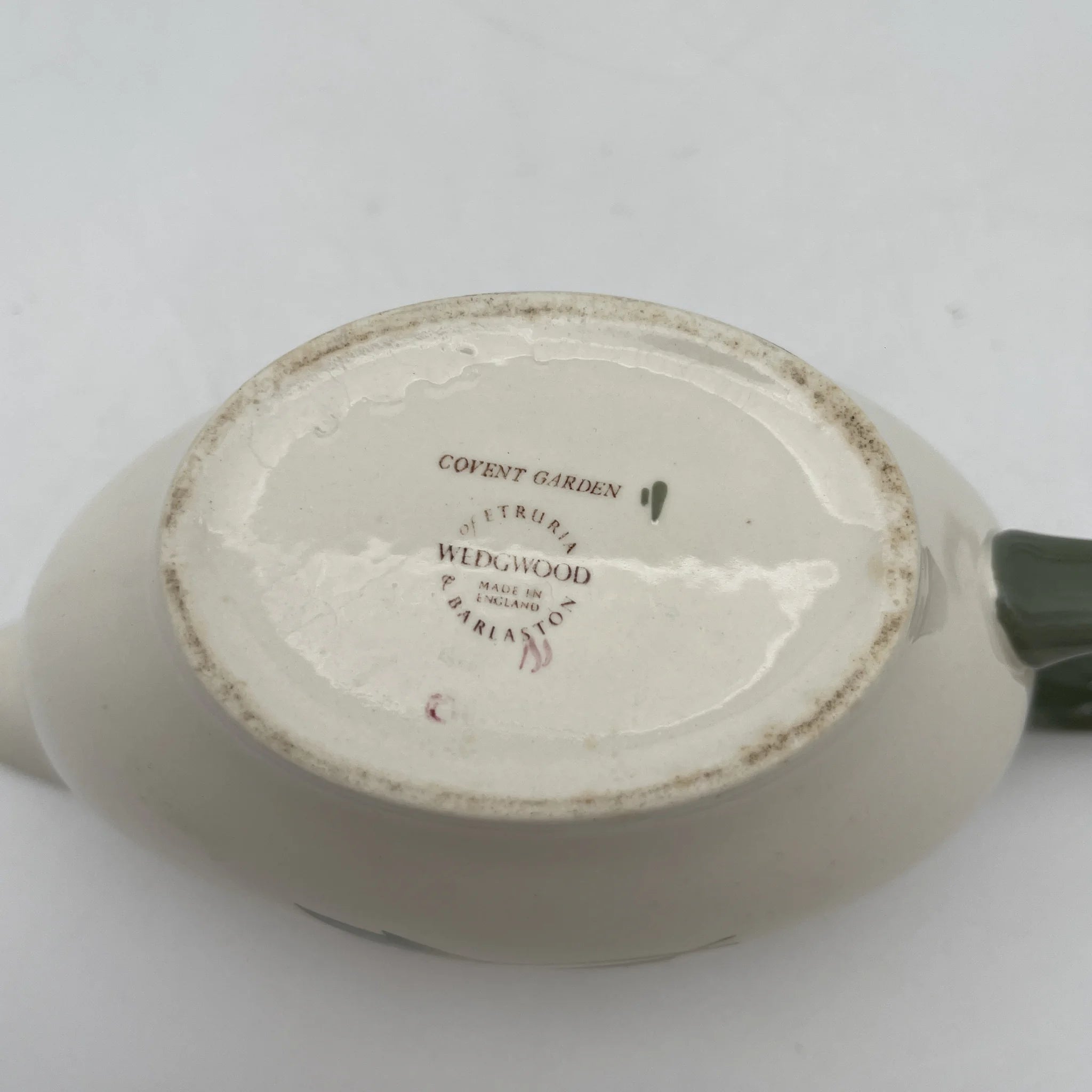 [Vintage] Sauce boat & saucer / Wedgewood / Covent Garden / Estimated mid-20C / Pottery / England / Botanical art